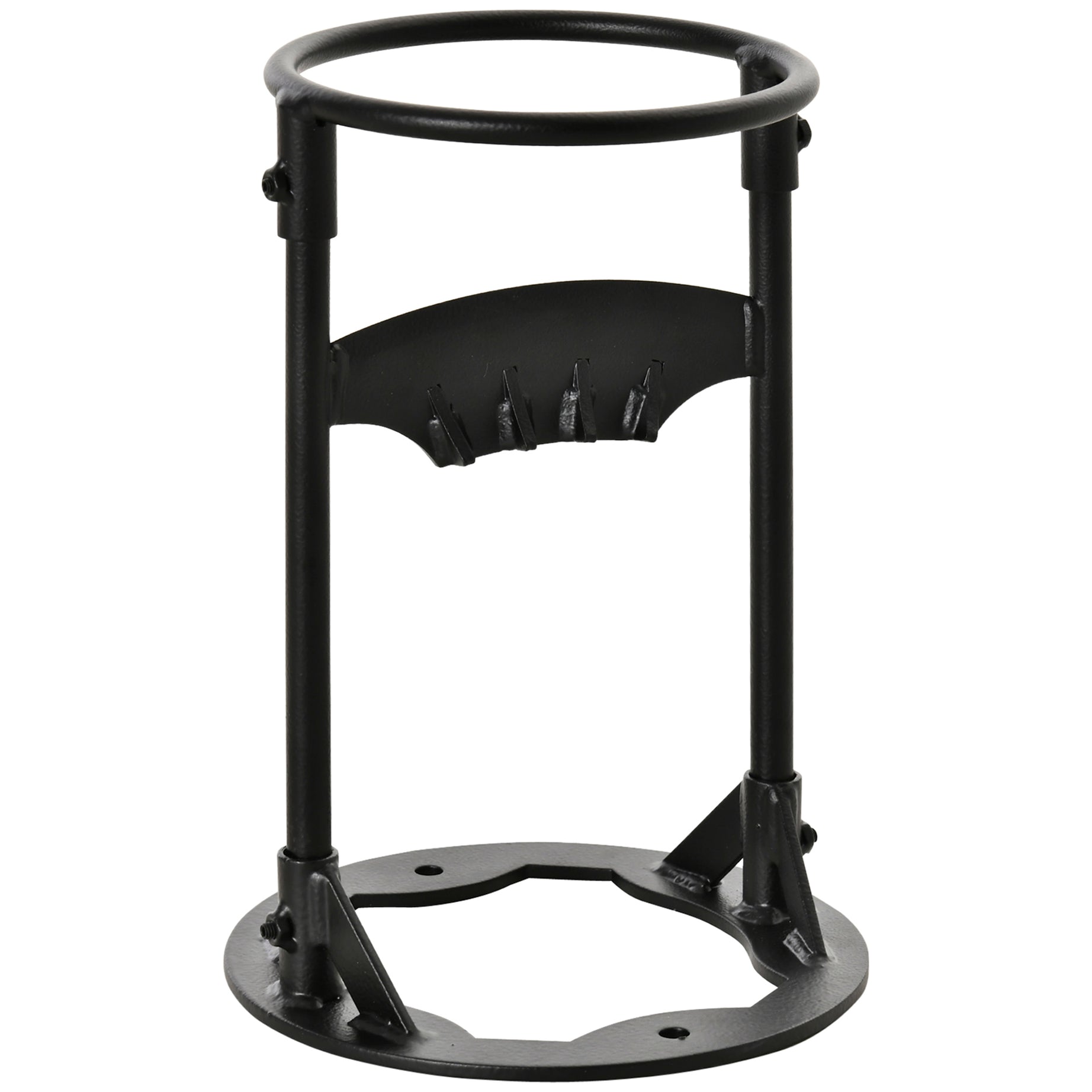 Firewood Kindling Splitter Stand with Hand Guard, Wood Splitter, Carbon Steel Manual Wood Cracker, Log Wedge Cutter, Single Blade, Black, 8.75" Dia x 12.25" H--1