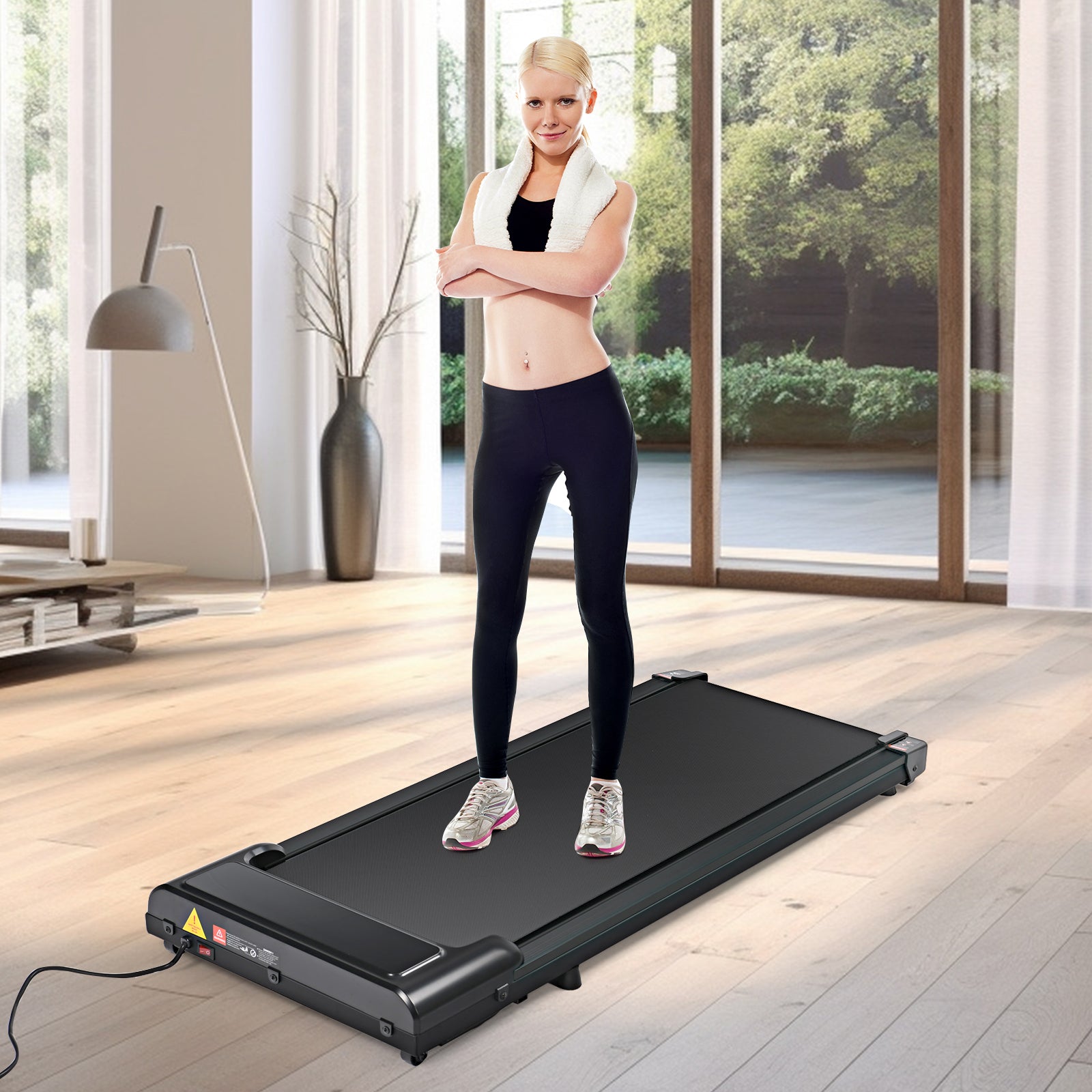 Walking Pad 300 lb Capacity, Desk Treadmill for Home Office, Protable Treadmill Under Desk, Walking Treadmills for Home,0.6 to 3.8 mph Portable Treadmill--1