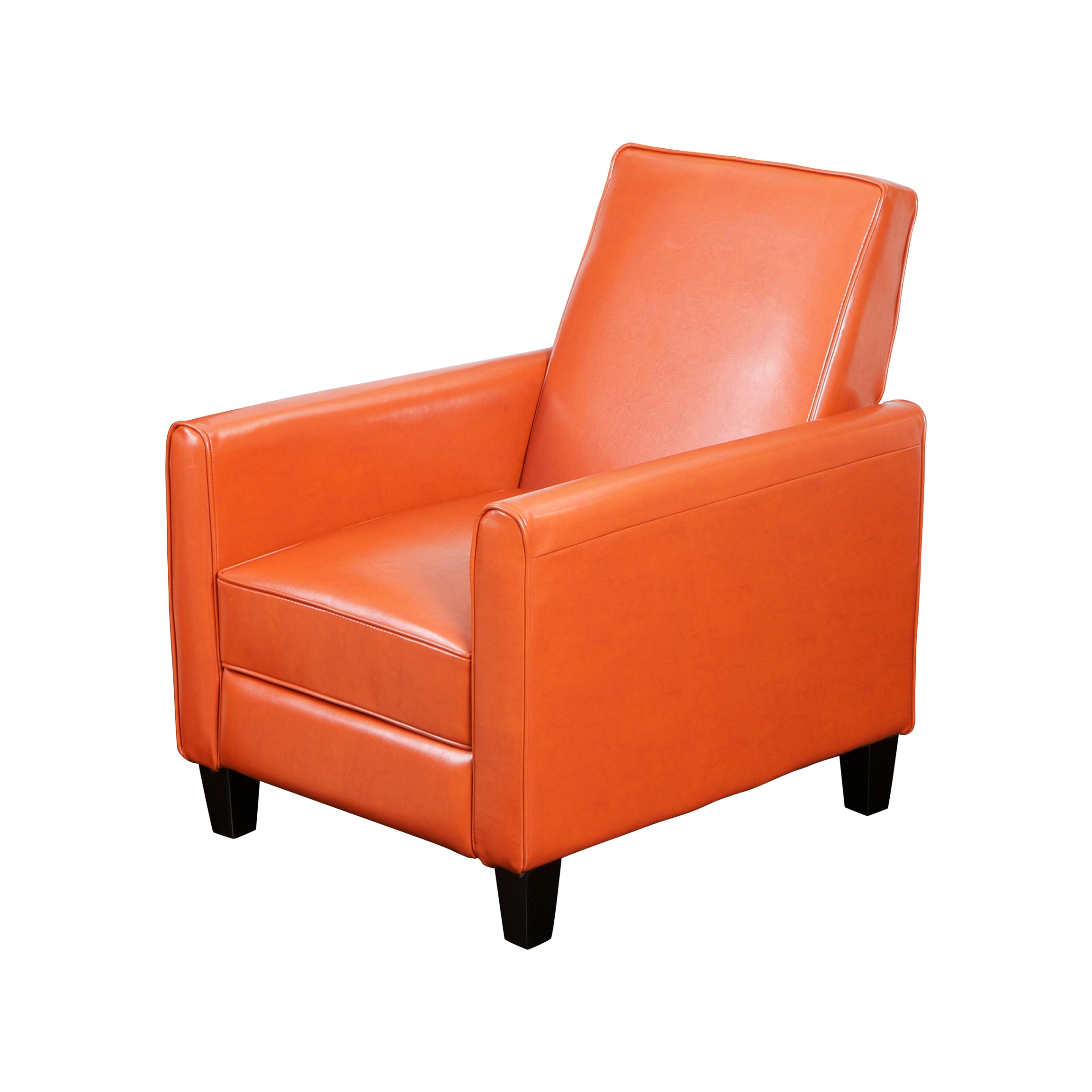 Recliner Push Back Chair for Elegant Home Décor Orange--1