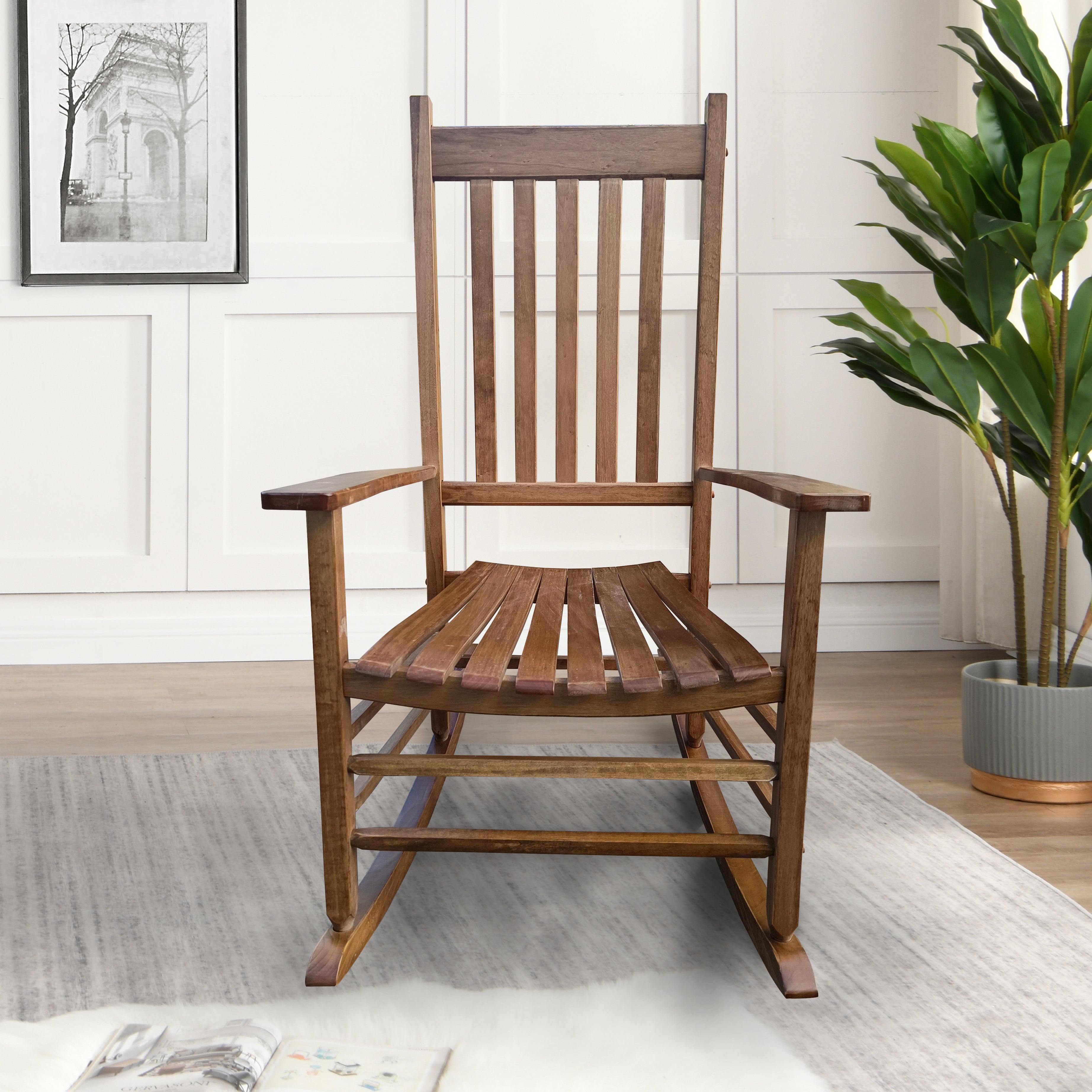 BALCONY PORCH ADULT ROCKING CHAIR Brown--1