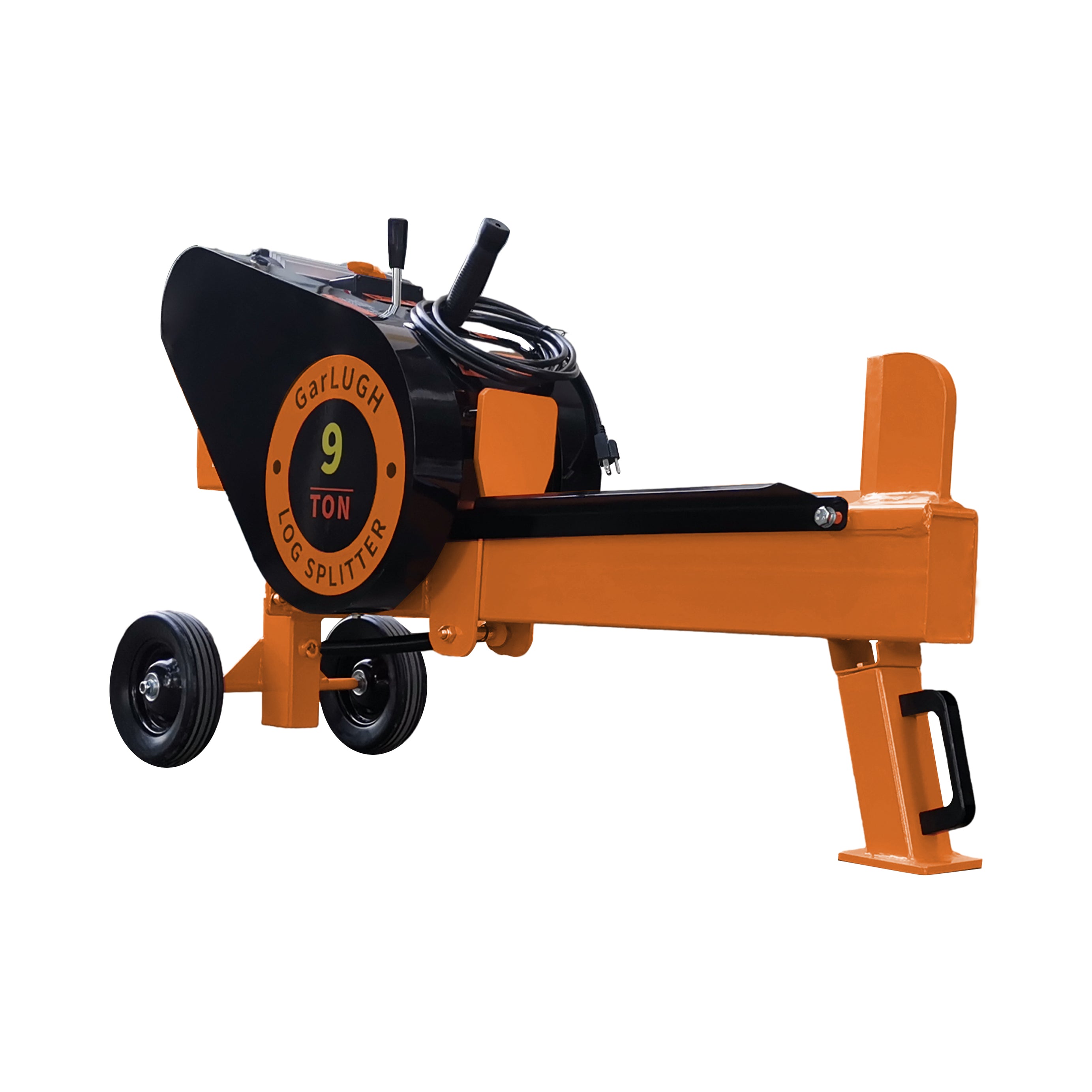 GarLUGH Log Splitter 9 Ton Household Electric Powered 2.7HP Horizontal Movable Fast Automatic Return Firewood Splitting Machine for toughest wood.--1