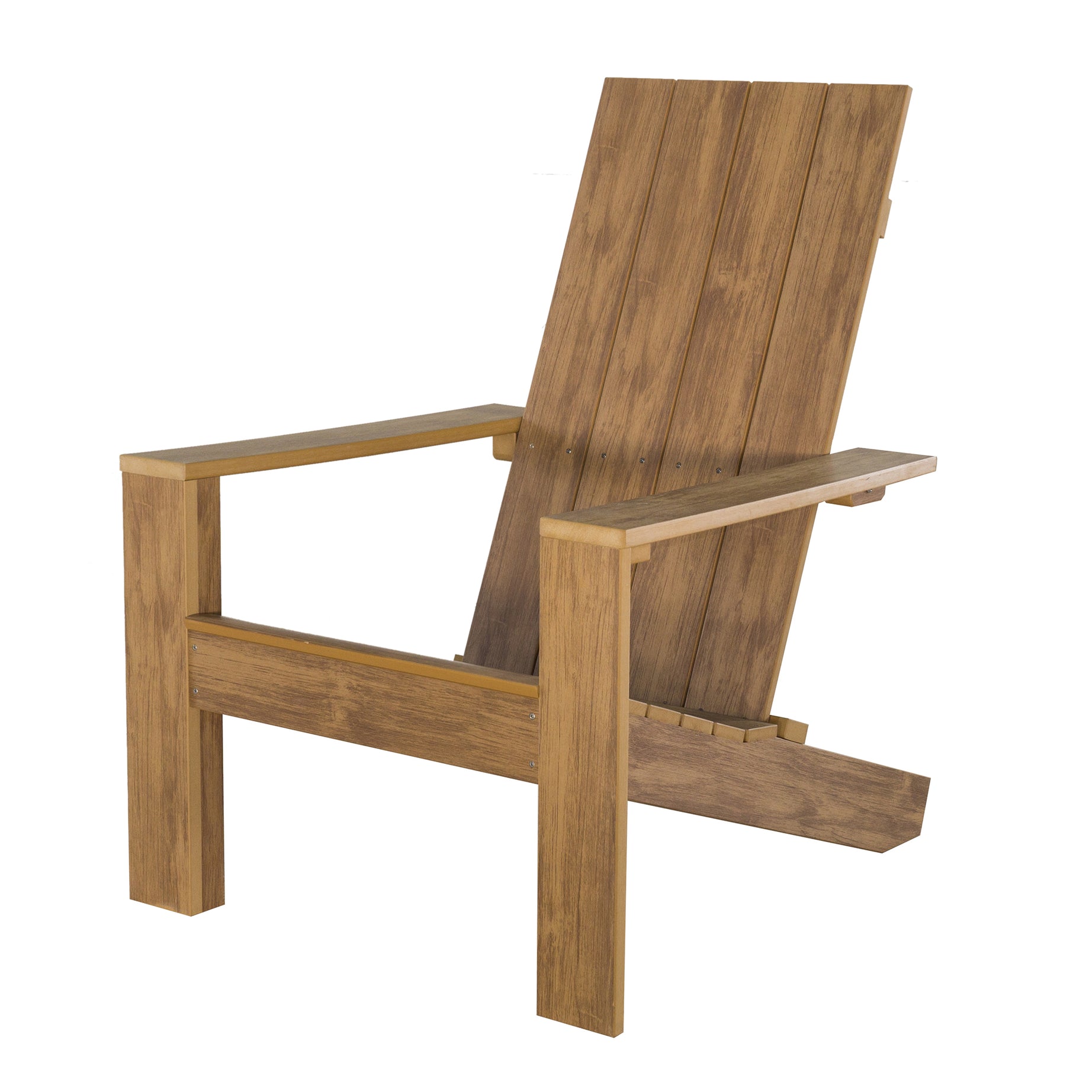 Outdoor Slat Back Plastic Wood Adirondack Chair--1