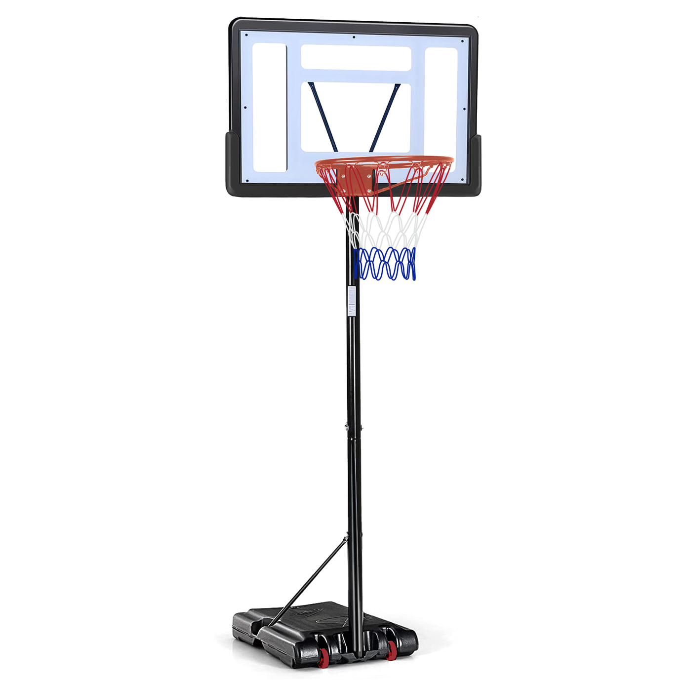 Basketball Hoop Outdoor, 5.2 Ft to 6.8Ft Adjustable Basketball Goal with 32" Backboard & 16" Basket, All Weather Portable Basketball Stand Wheels, for Kids Youth Adult, Indoor Gym, Driveway--1