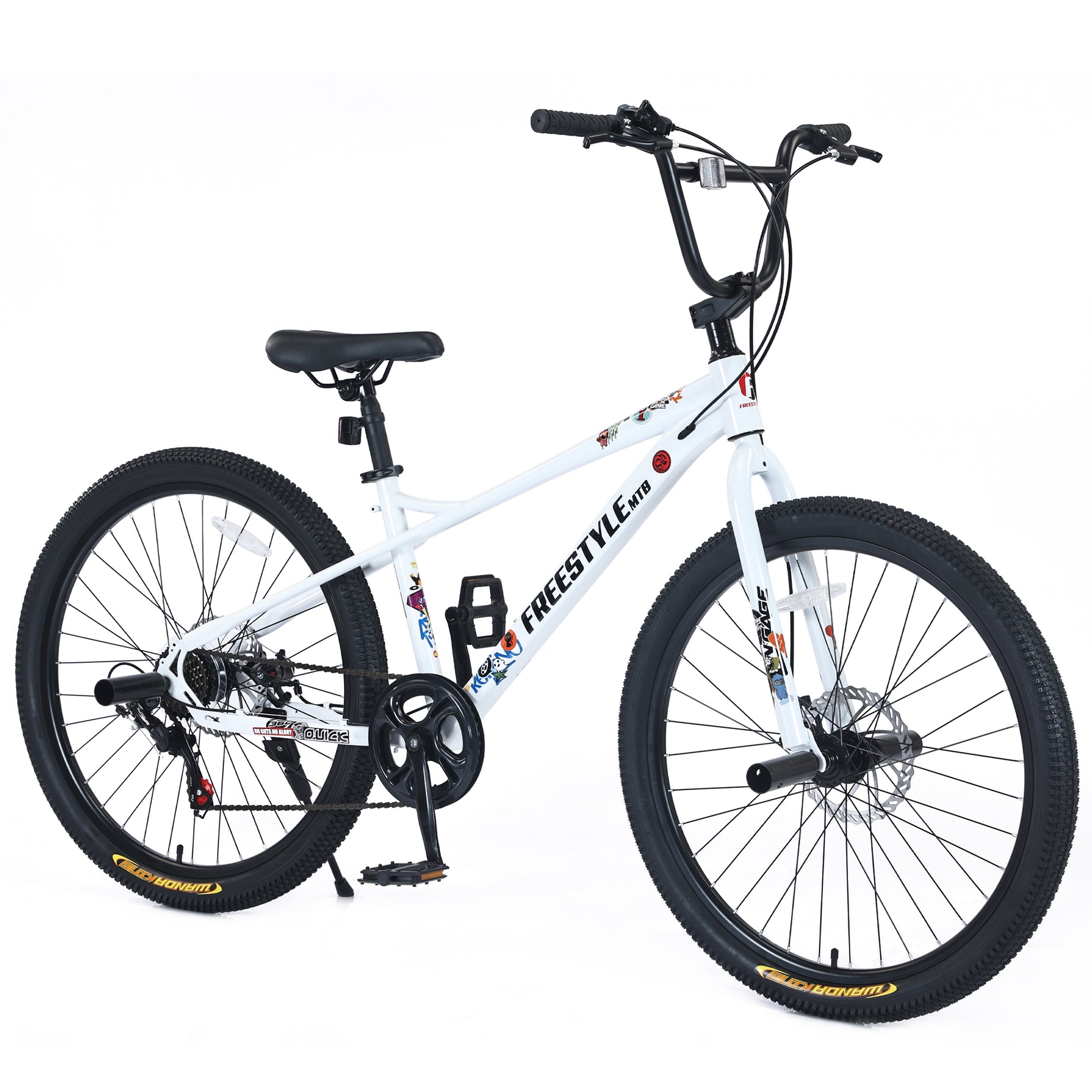 Freestyle Kids Bike Double Disc Brakes 26 Inch Children's Bicycle for Boys Girls Age 12+ Years--1