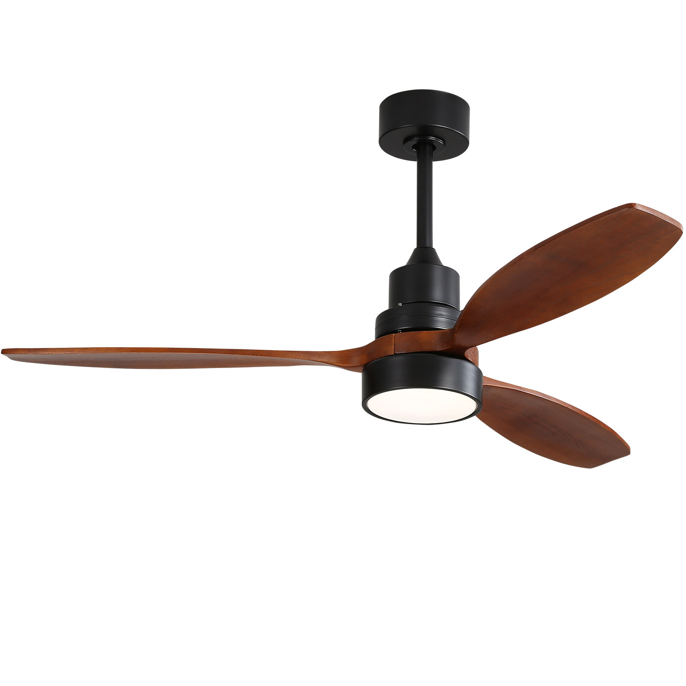 52 Inch Integrated LED Indoor Low Profile Ceiling Fan with Light and Remote Control for Patio Living Room--1