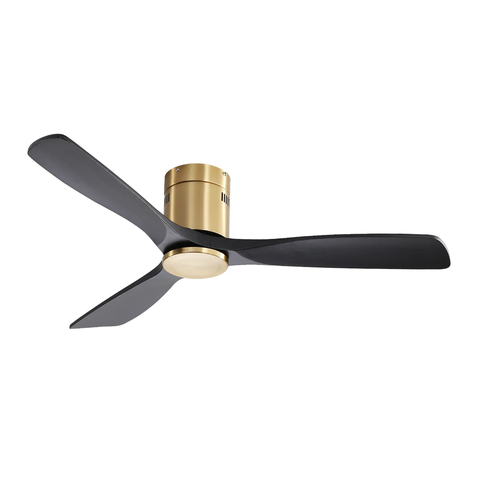 Indoor 52 Inch Ceiling Fan Without Light 3 Solid Wood Fan Blade Noiseless Reversible Dc Motor Remote Control For Living Room--1