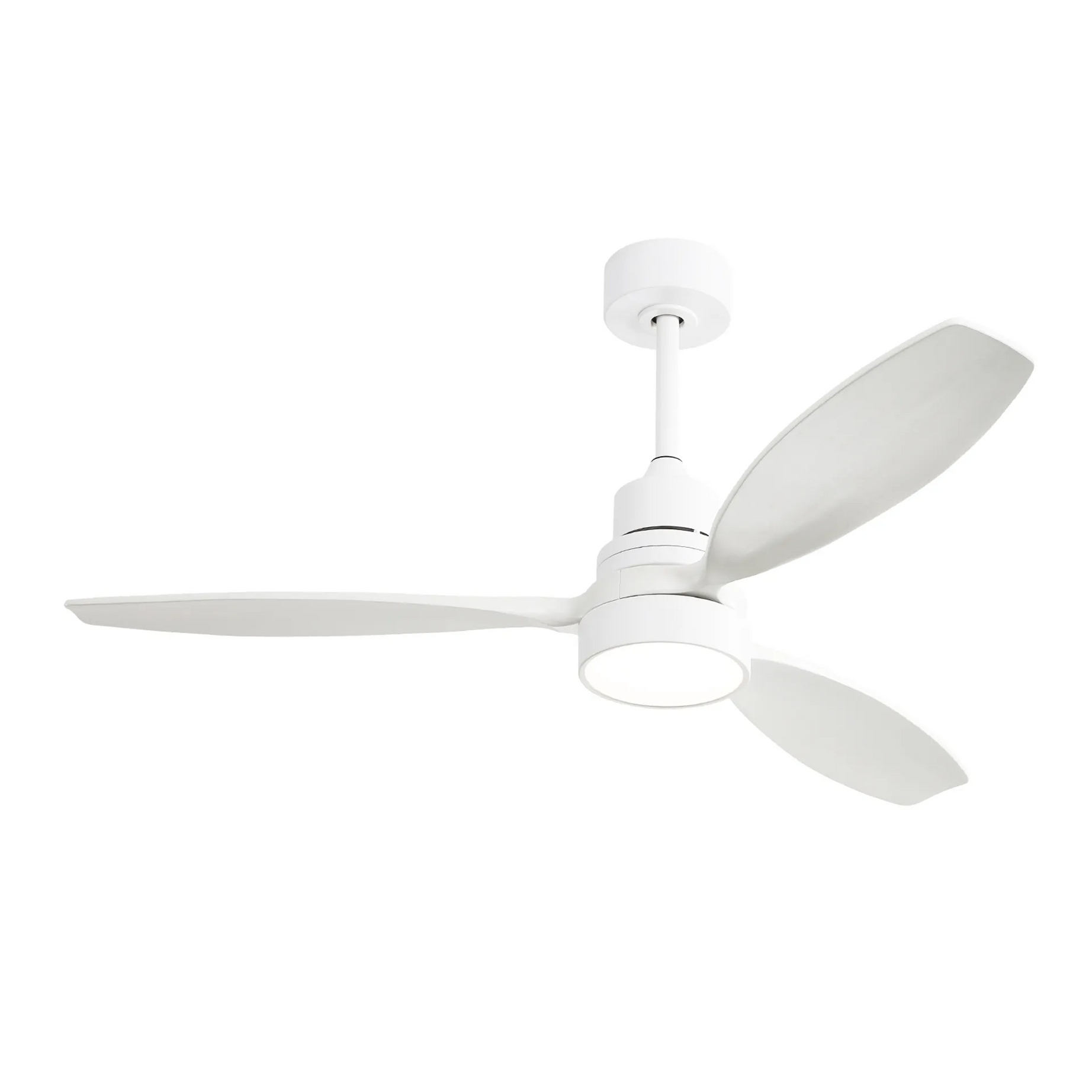 52 Inch Integrated LED 3 Wood Fan Blade Ceiling Fan with Light Kit and 6 Speed Remote Control--1