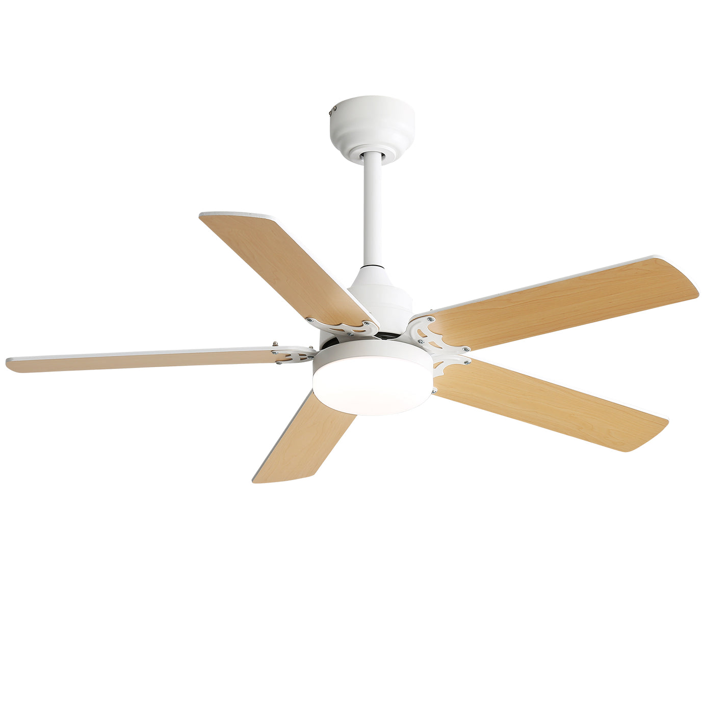 Energy Saving 42 Inch Ceiling Fan 5 Plywood Blade Noiseless Reversible Dc Motor Remote Control With Led Light--1