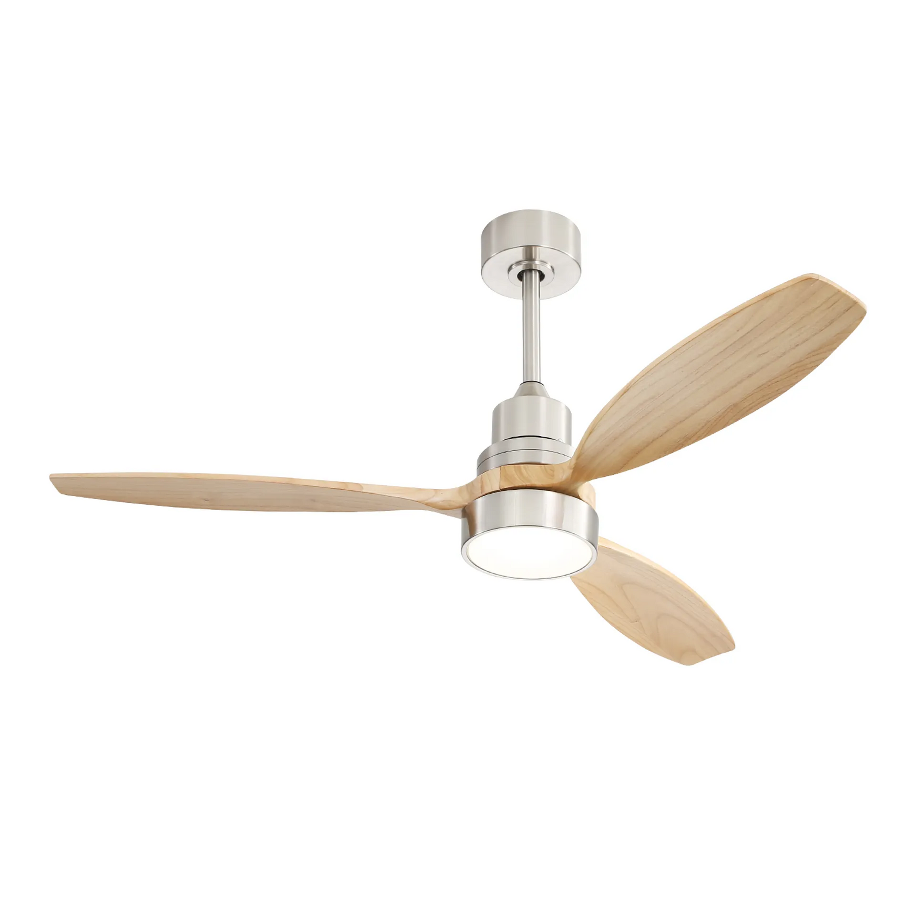 Low Profile 52 Inch Integrated LED Indoor Ceiling Fan with Light Kit and Remote Control for Living Room--1