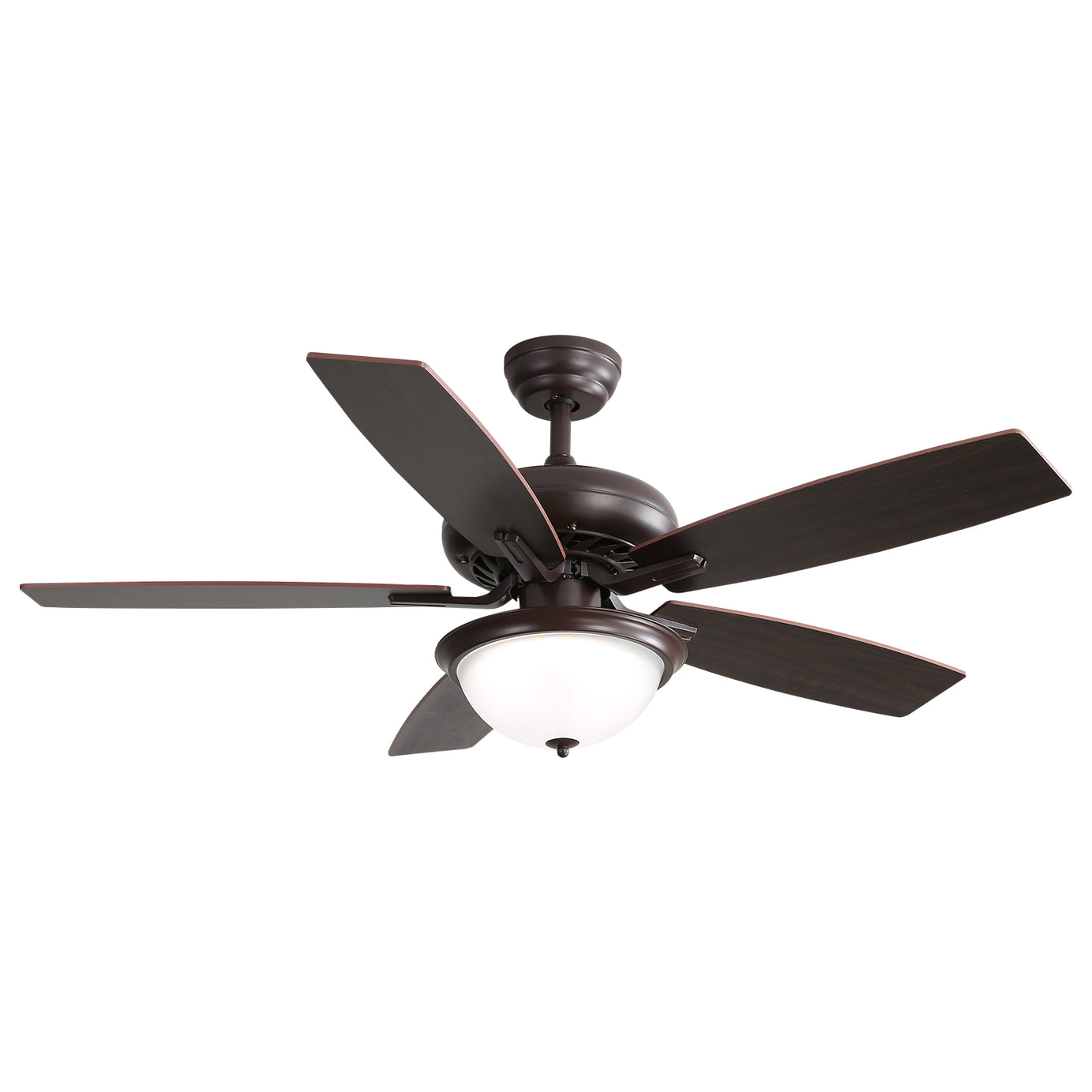 52 Inch Indoor Crystal Ceiling Fan With 3 Speed Wind 5 Plywood Blades Remote Control AC Motor With Light--1