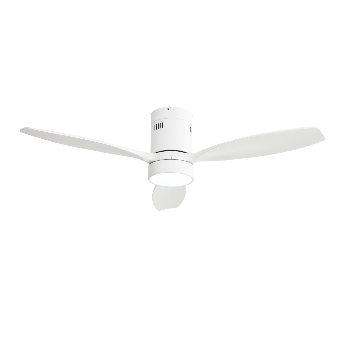 52 Inch Indoor Outdoor Ceiling Fan Solid Wood Fan Blade Noiseless Reversible Motor Remote Control With Light--1