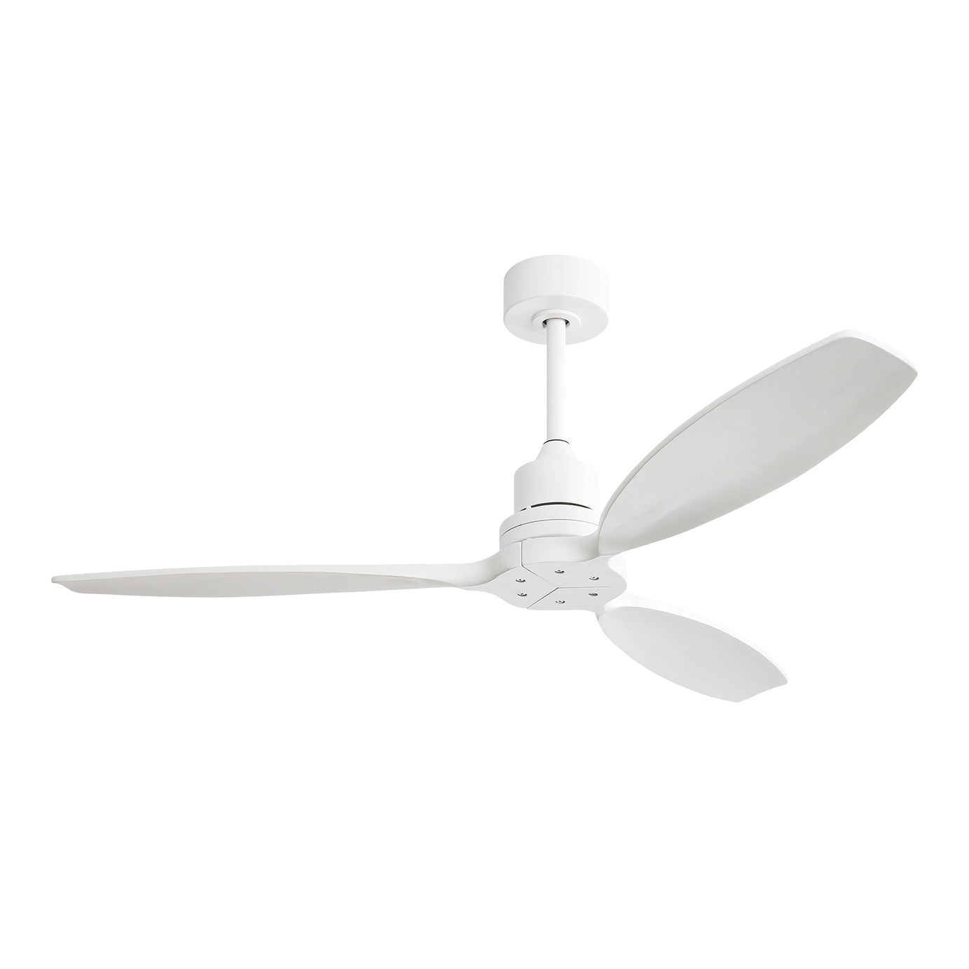 52 Inch Wood Blade Low Profile Ceiling Fan with 6 Speed Remote Control for Patio Living Room--1