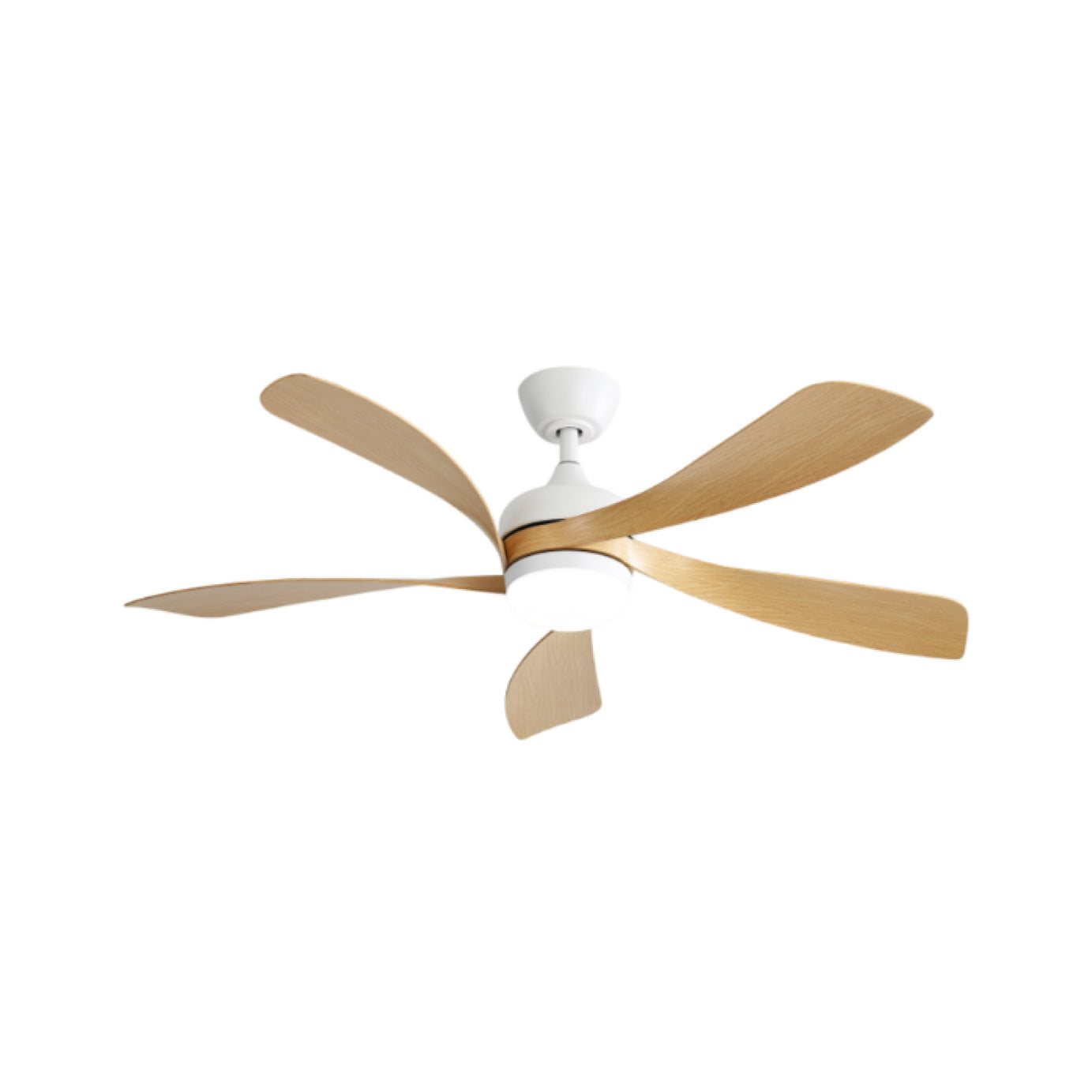 52 Inch Modern Ceiling Fan With 3 Color Dimmable Led Light 5 ABS Blades Remote Control Reversible DC Motor--1