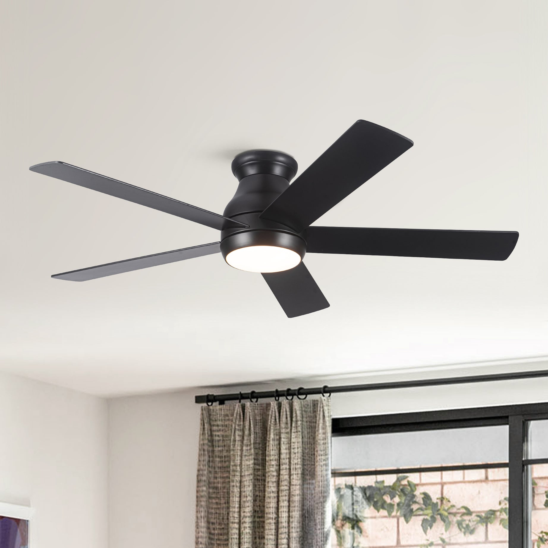 52" Low Profile Ceiling Fan with Lights--1