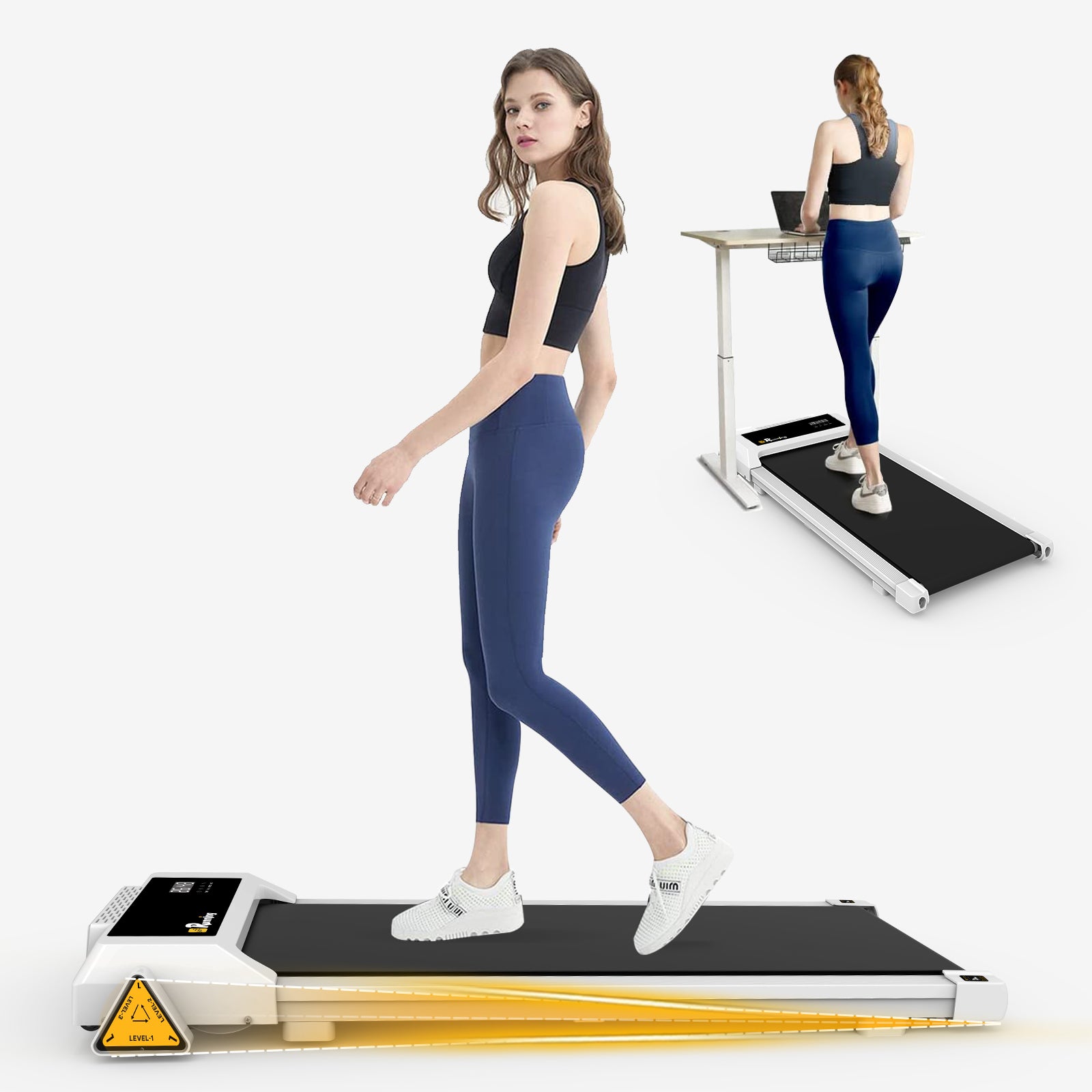 Under Desk Treadmill , Walking Treadmill 2 in 1 for Walking , Quiet and Powerful, Installation-Free--1