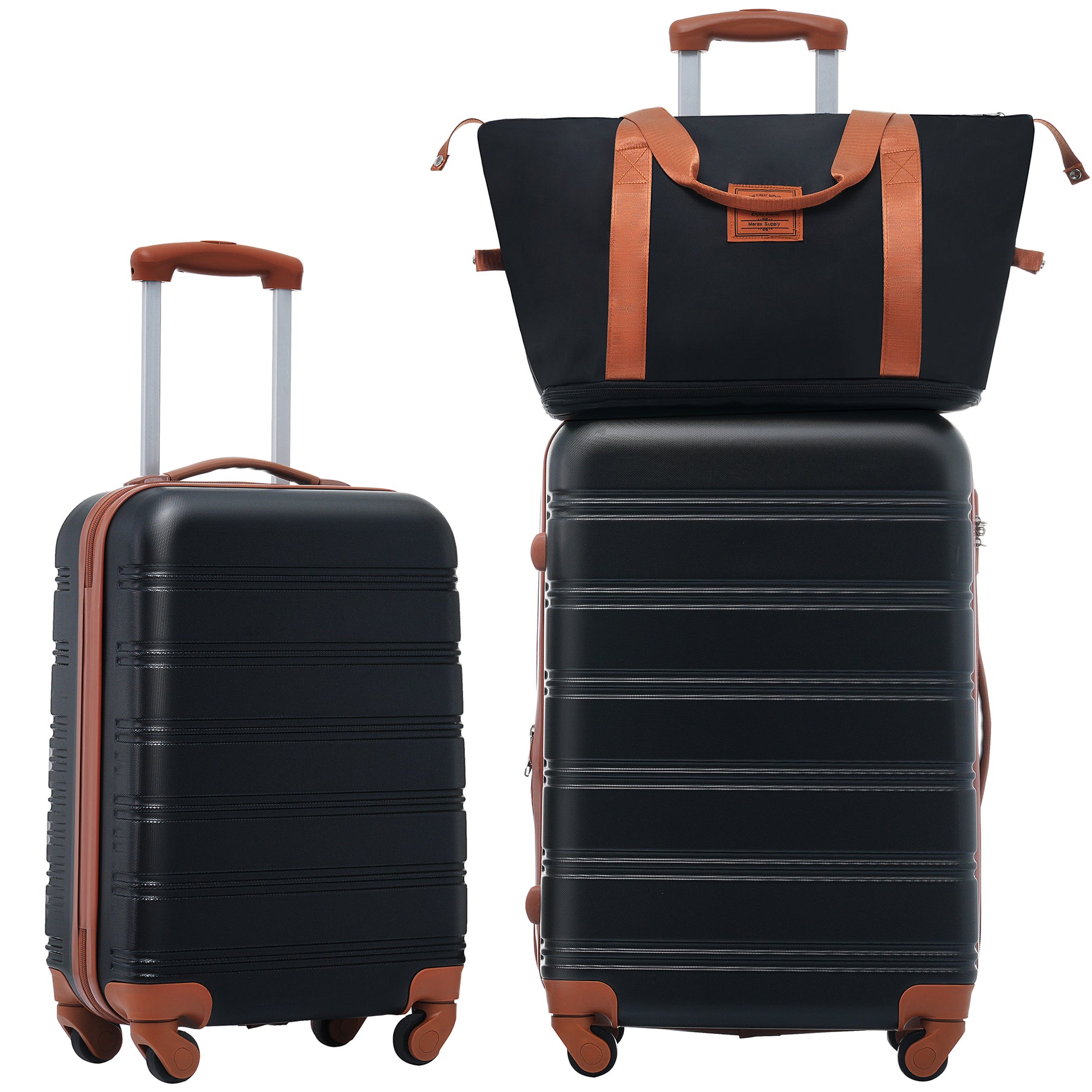 Hardshell Luggage Sets 2Pcs + bag Spinner Suitcase with TSA Lock Lightweight 20" + 24"--1