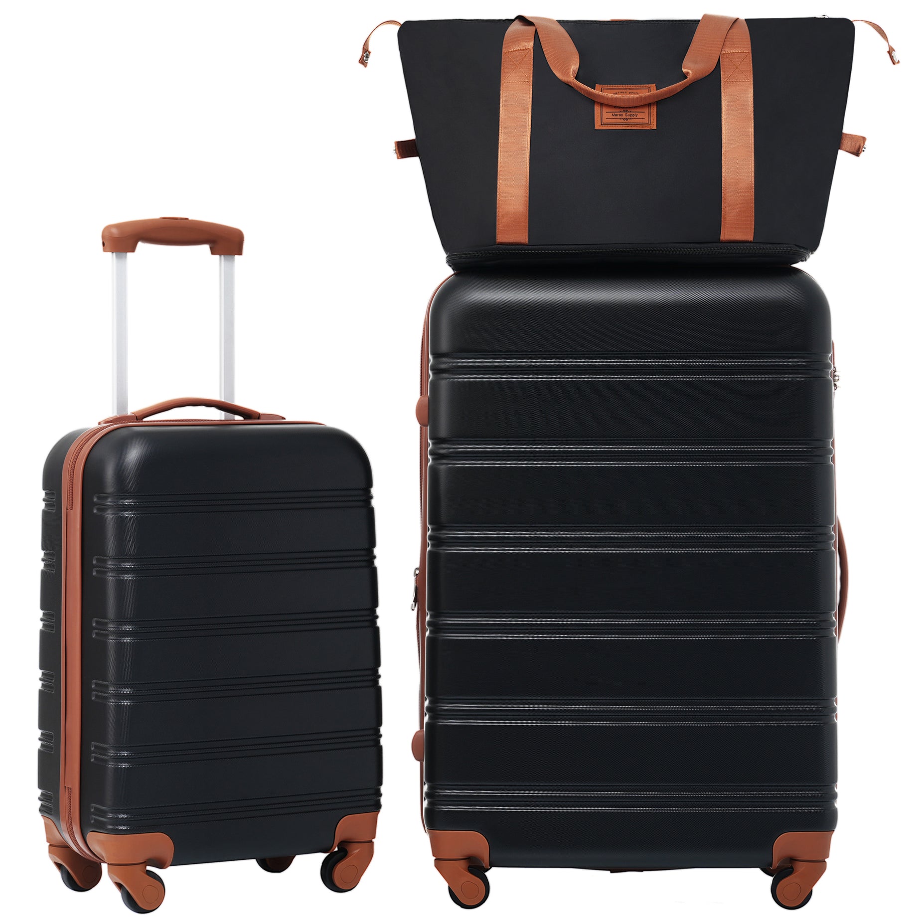 Hardshell Luggage Sets 2Pcs + Bag Spinner Suitcase with TSA Lock Lightweight 20" + 28"--1