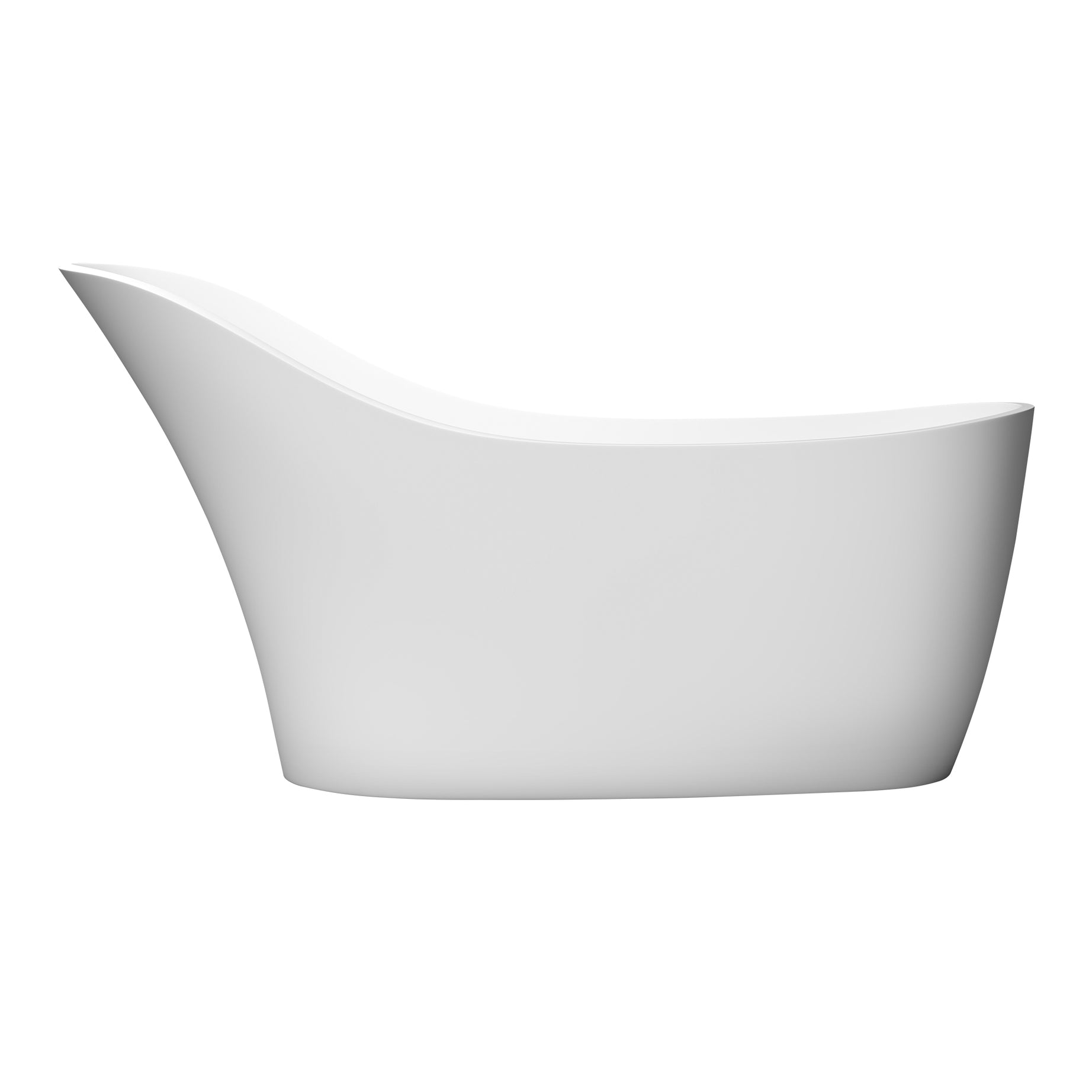 1700mm  Solid Surface Bathtub Matte White Color--1