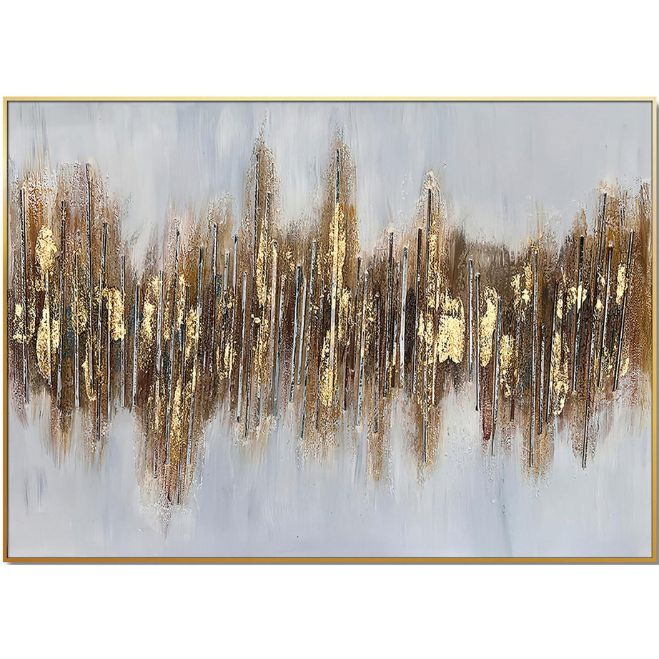 Home Hand Painted "Gilded Horizon" Oil Painting (40"H x 60"W)--1