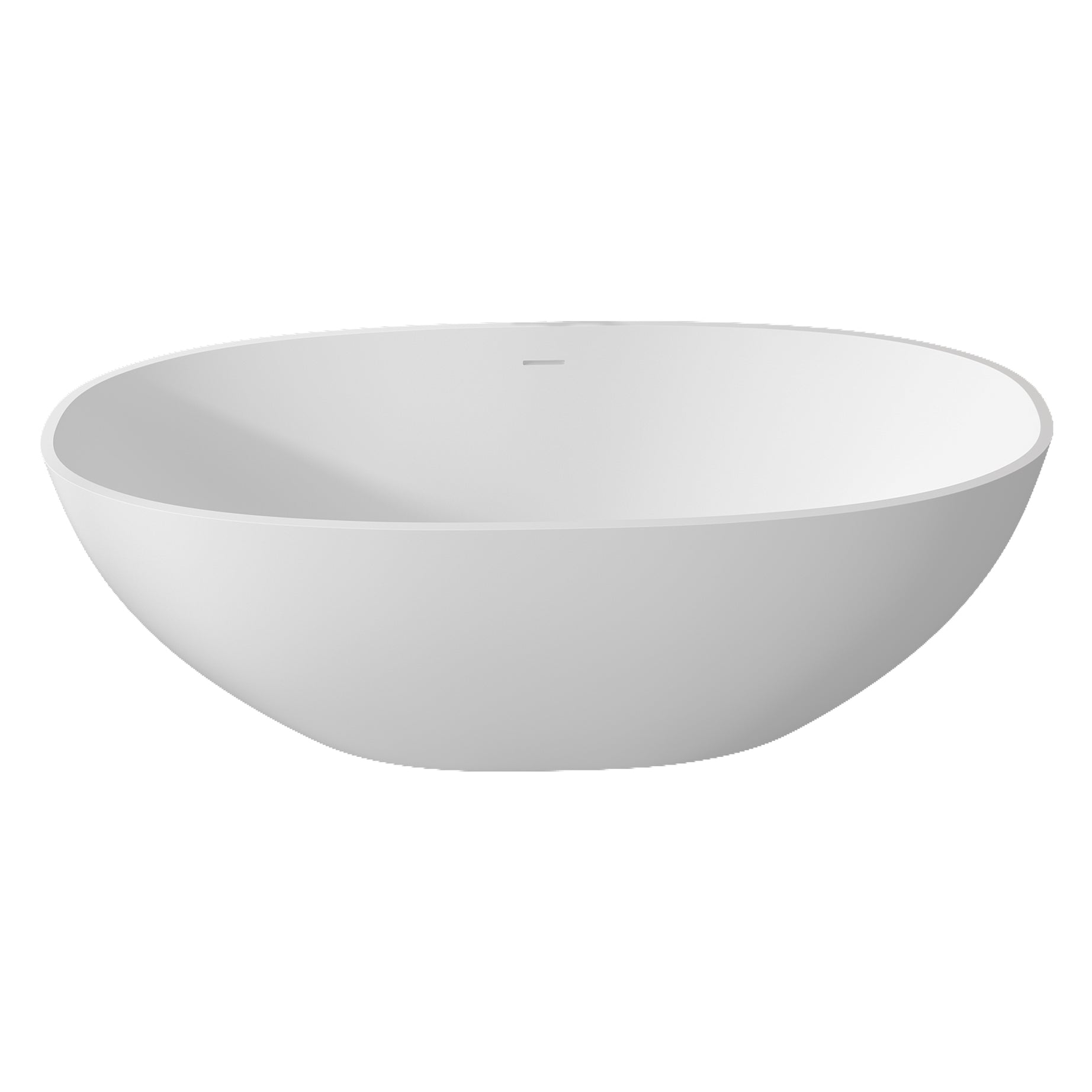 71" 35" Matte White Solid Surface Bathtub--1