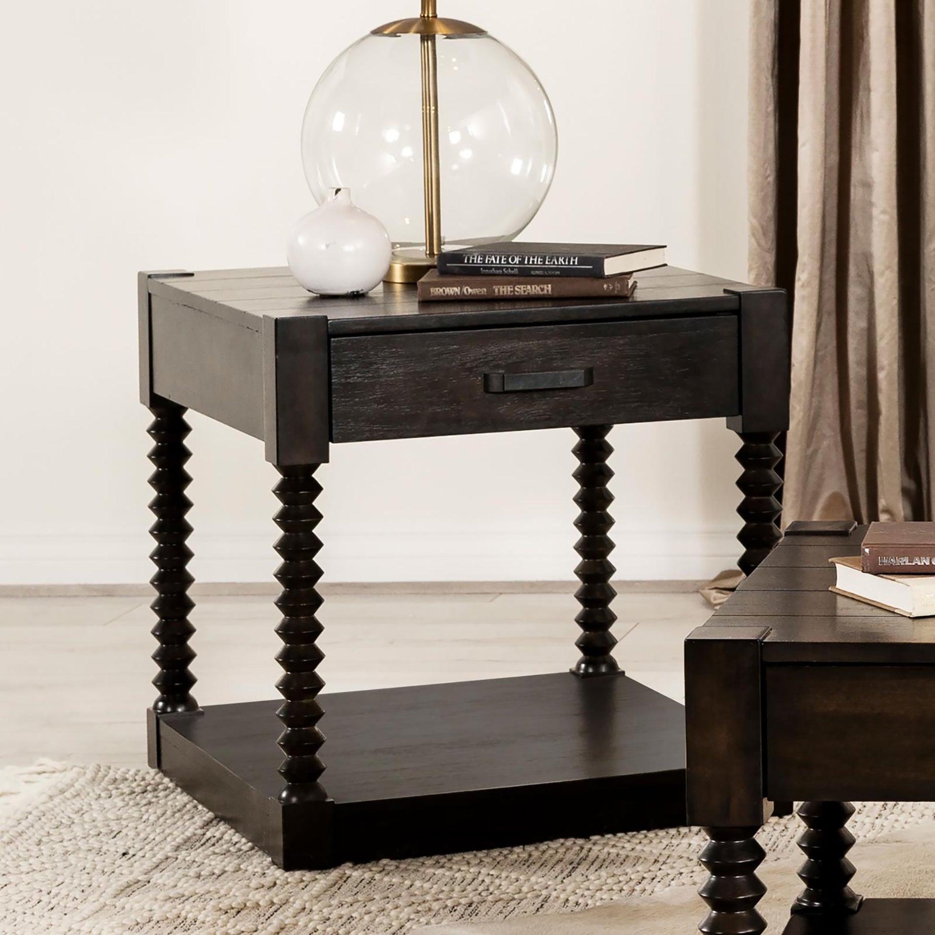 Coffee Bean 1-Drawer End Table--1