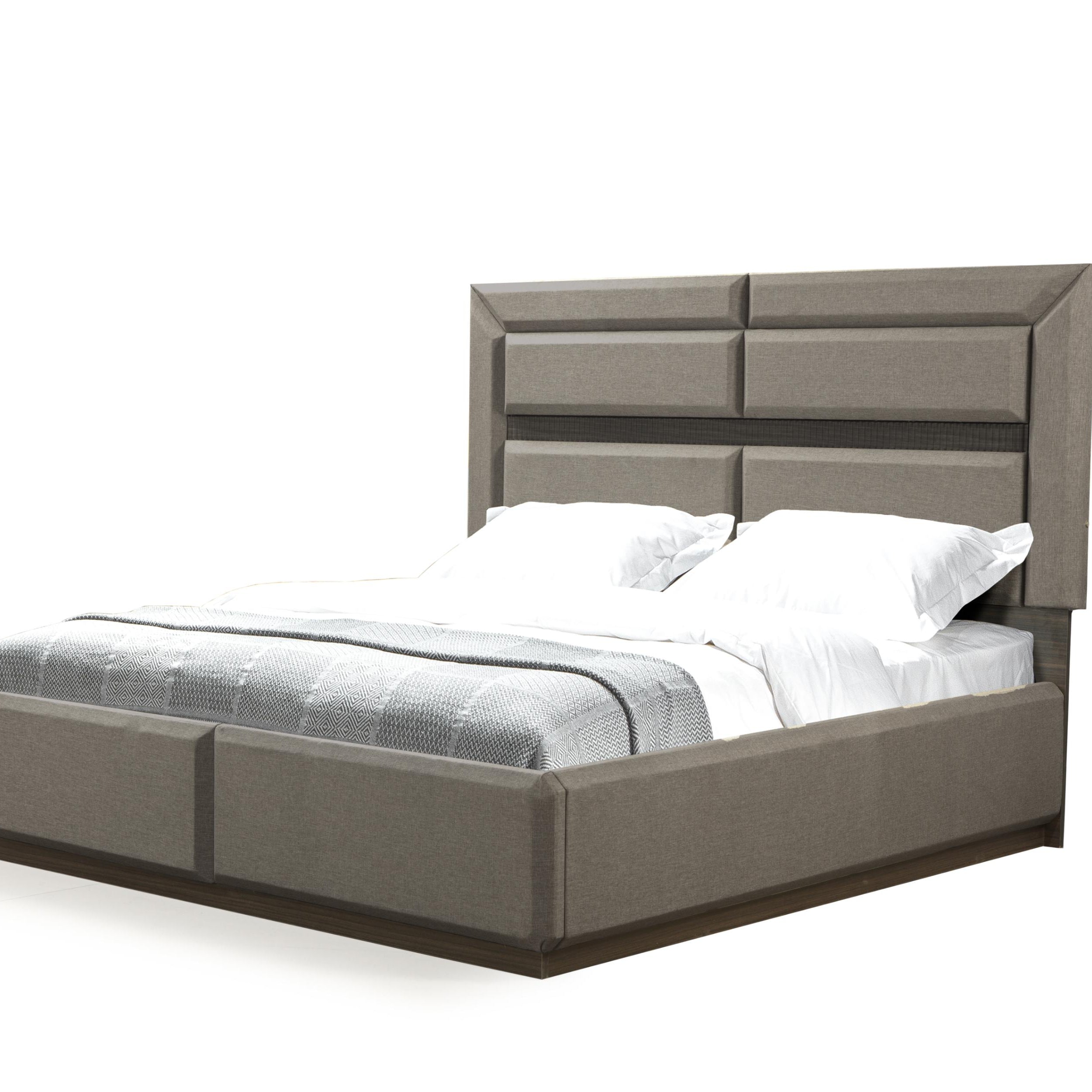 Dunhill Modern Style King Bed Made with Wood in Brown--1