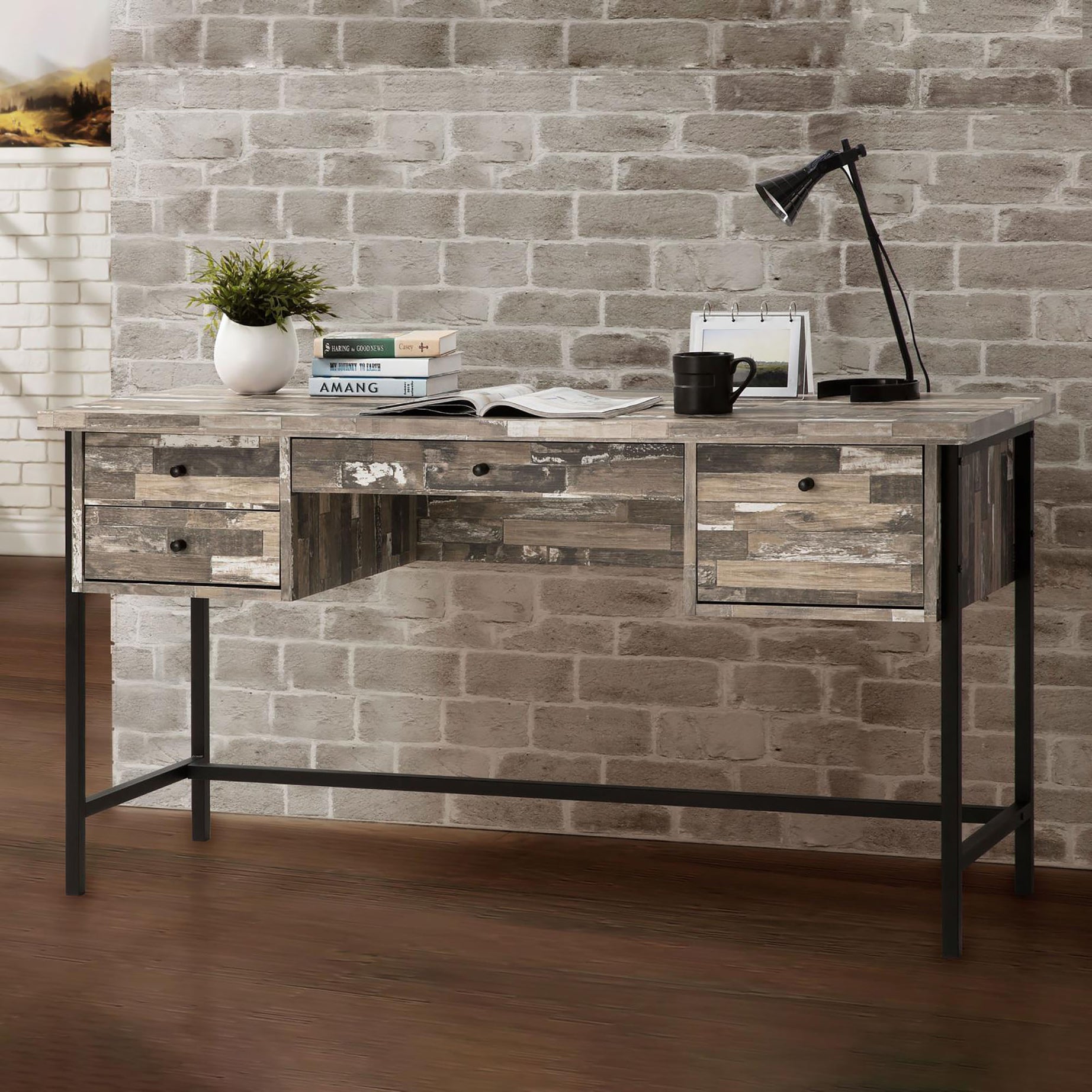 Salvaged Cabin Drawer Storage Writing Desk--1