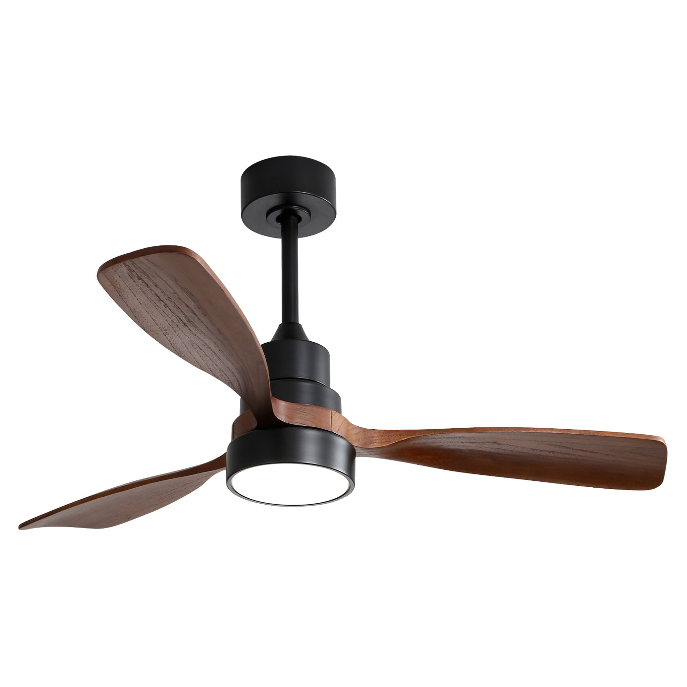 48 Inch Wood Ceiling Fan With 3 Solid Wood Blades Remote Control Reversible DC Motor For Living Room--1