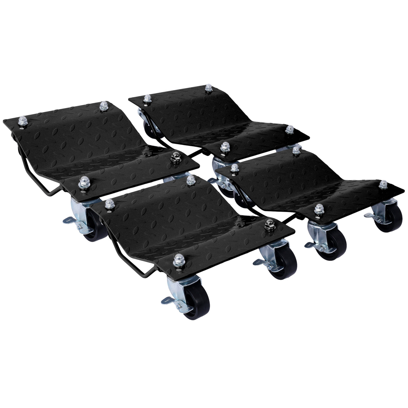 Car Dolly, Heavy Duty Wheel Dolly,4 Tire Wheel Dolly Car Stakes 6000lbs Capacity,Black--1