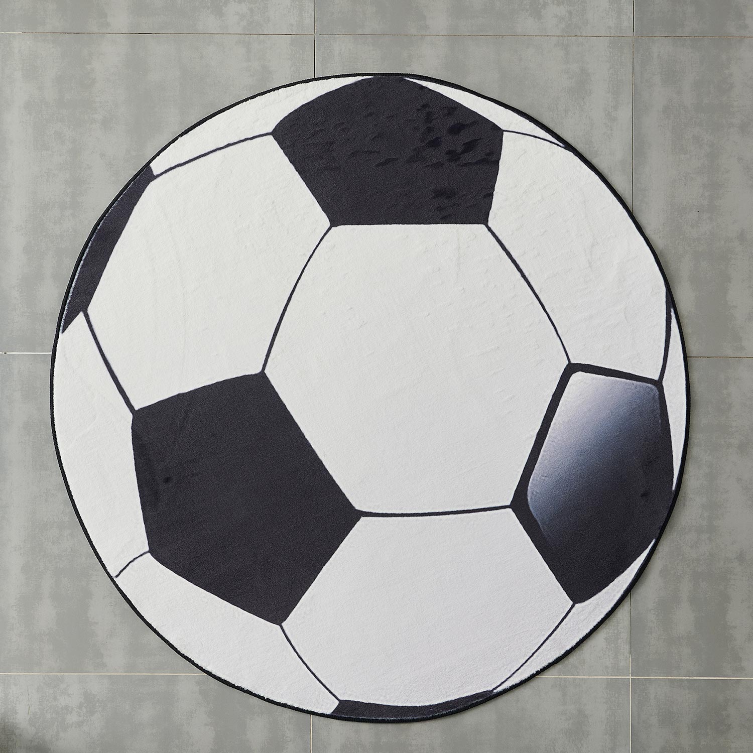 Soccer Ball Shape Machine Washable Extra Soft Decorative Area Rug--1