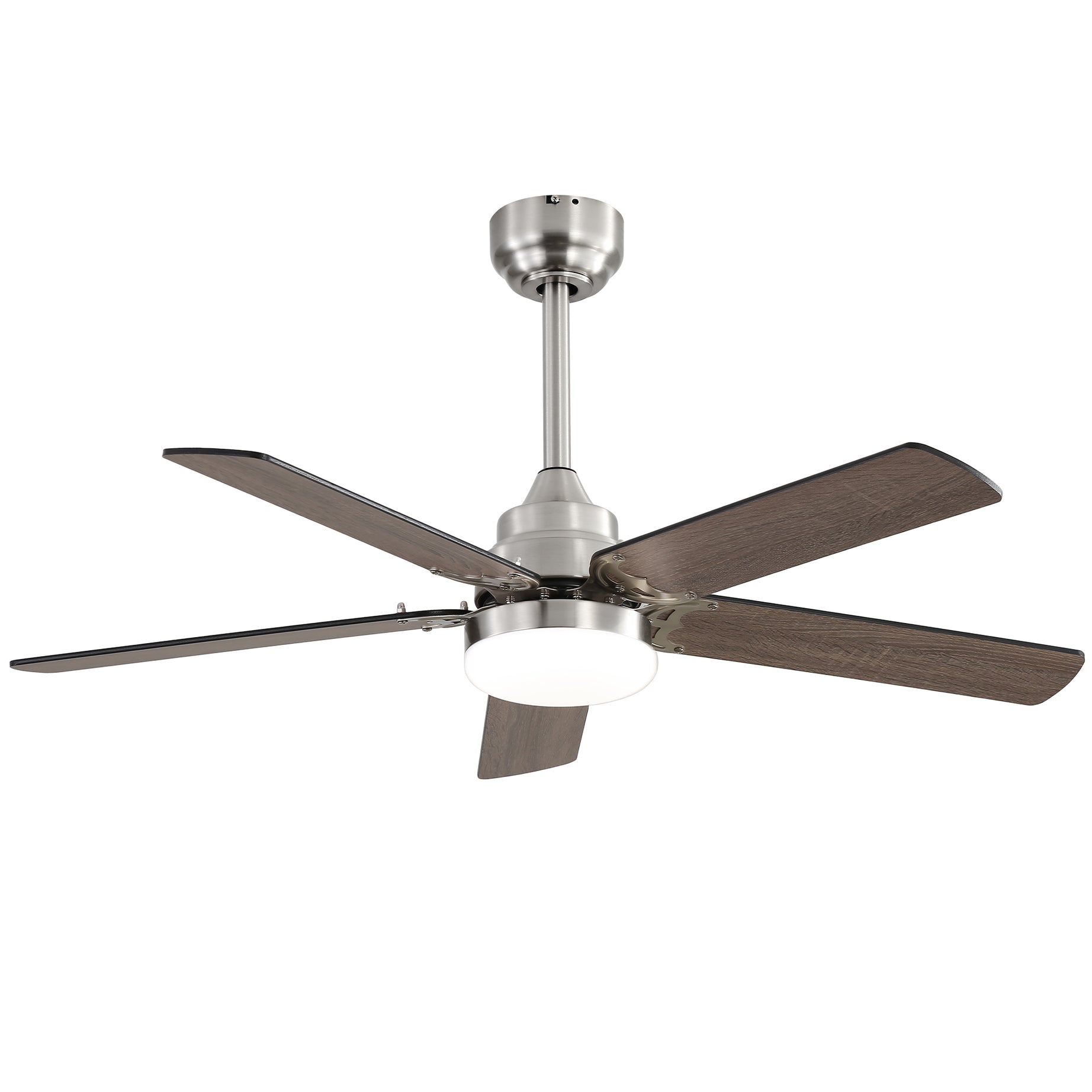 42 Inch Ceiling Fan 5 Blades Noiseless Reversible Dc Motor Remote Control With Led Light--1