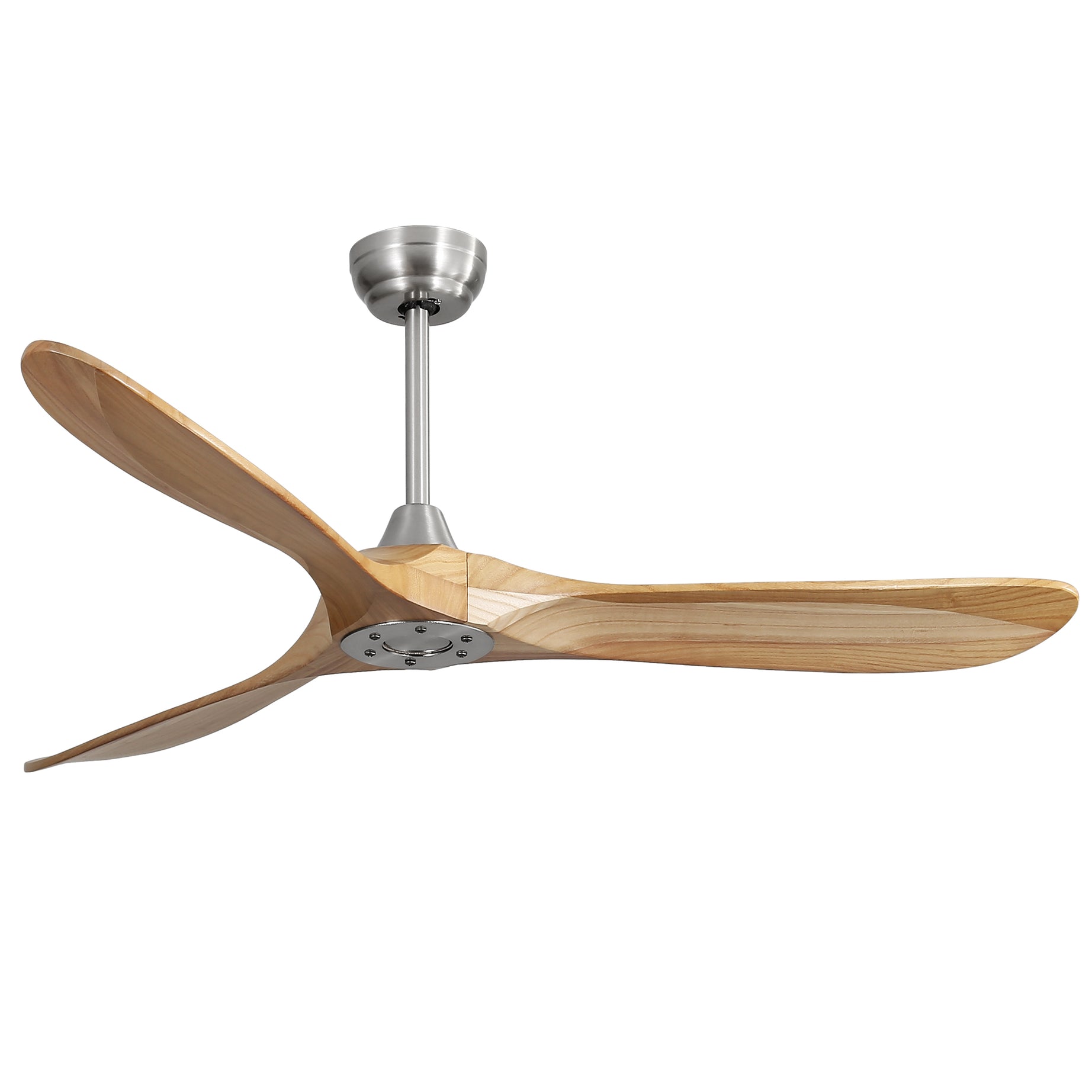 60 Inch Outdoor Ceiling Fan Without Light 3 Solid Wood Blade with DC Motor Remote Control--1