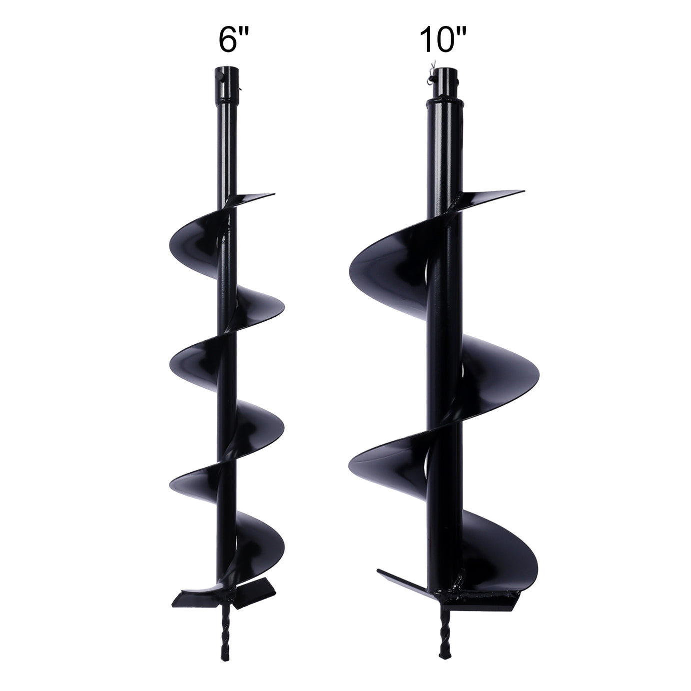 Auger Drill Bit for Planting Hole, Bulb Bedding Digging Post Hole Planting Tool for 3/4" Shaft Auger,Hole Digger Replacement Auger Bits Earth Auger Digging Bit 6IN+10IN--1