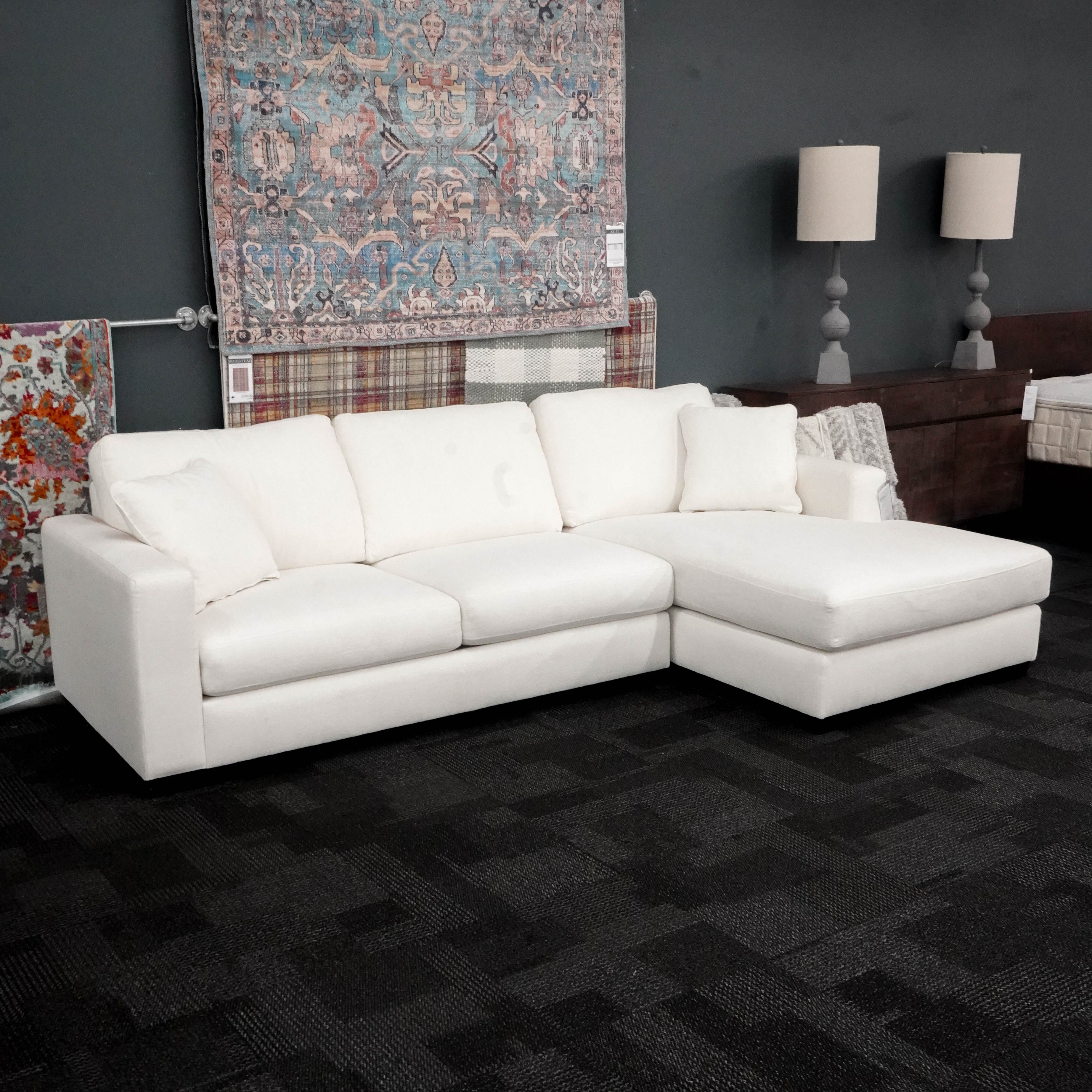 Concord Performance White Modular 2 piece Sectional--1