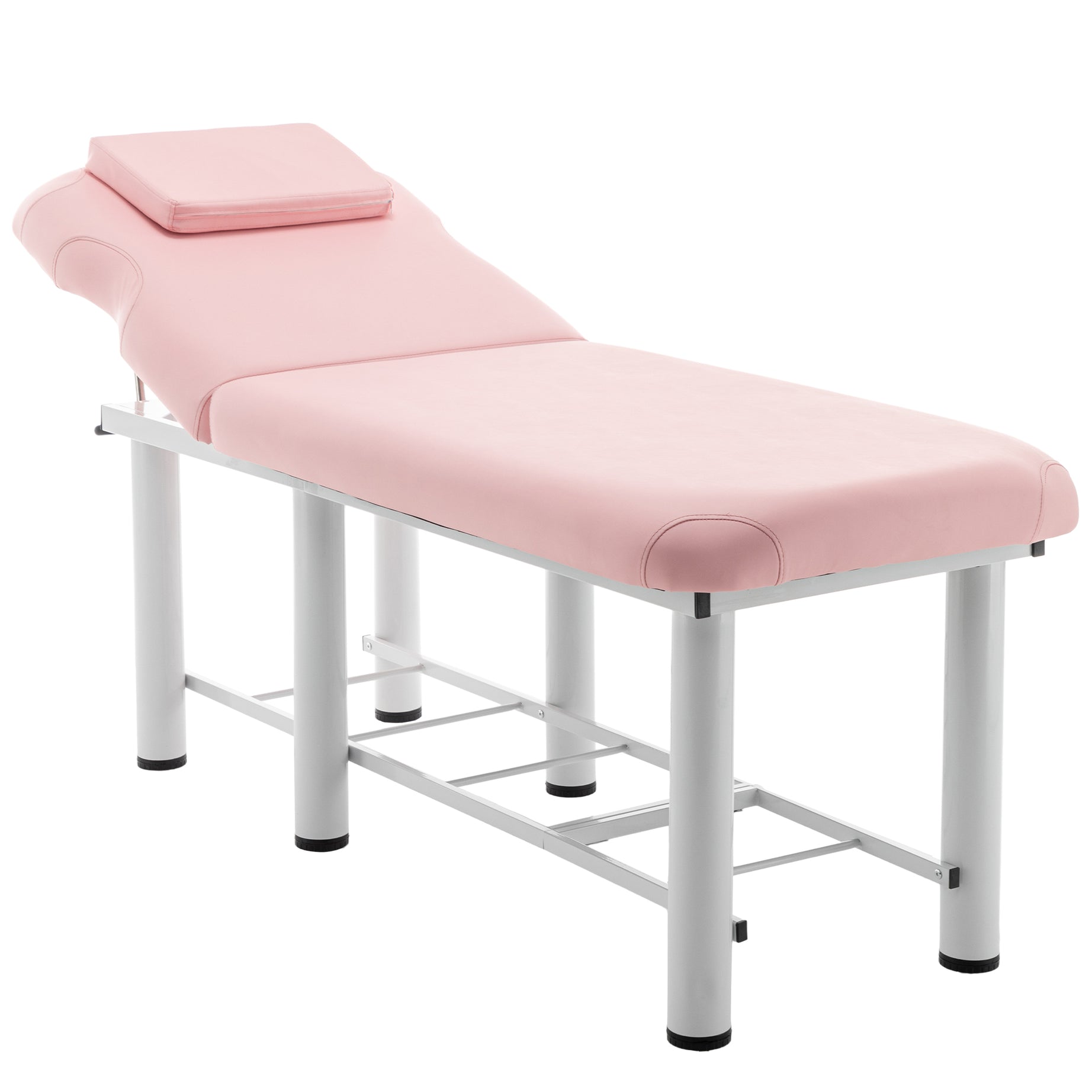 Professioanl Massage Table , Backrest Adjustable, Removable Headrest, Bottom Shelf Storage , Memory Foam Layer Salon Bed,Pink--1