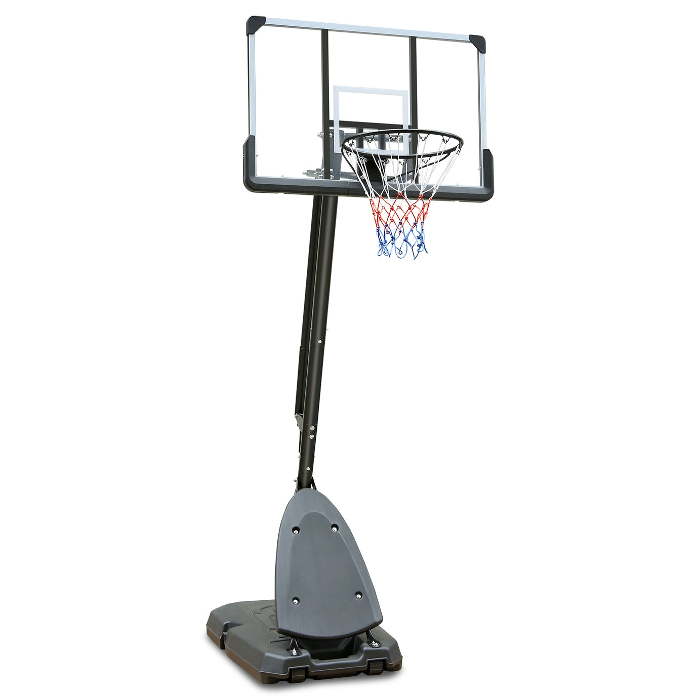 Use for Outdoor Height Adjustable 7.5 to 10ft Basketball Hoop 44 Inch Backboard Portable Basketball Goal System with Stable Base and Wheels--1