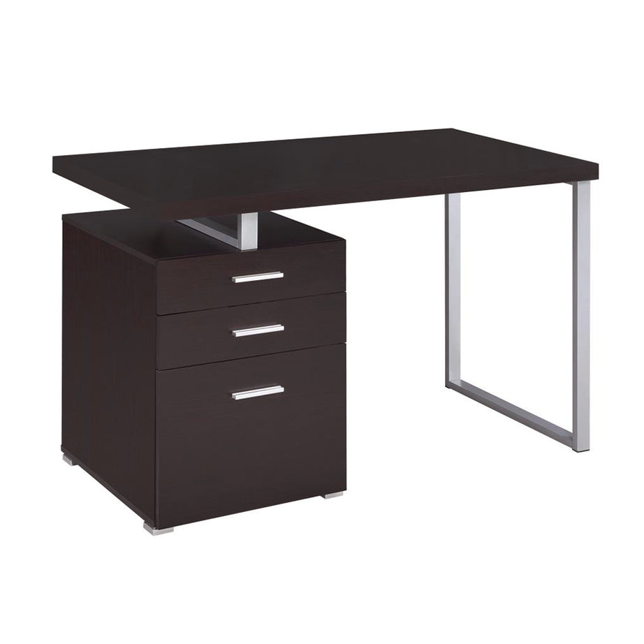 3-Drawer Office Desk in Cappuccino Finish--1