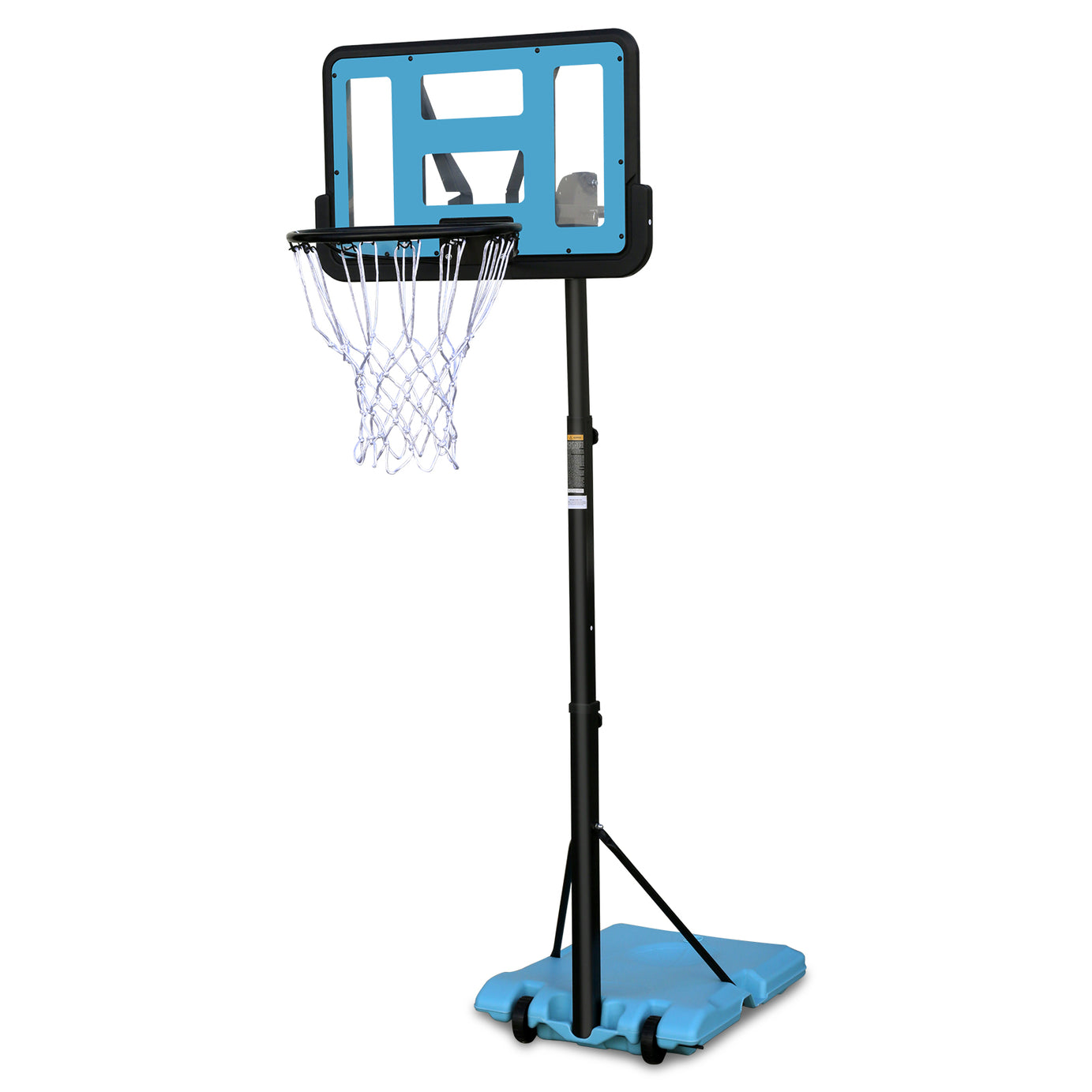 Use for Outdoor Height Adjustable 4.8 to 7.7ft Basketball Hoop 44 Inch Backboard Portable Basketball Goal System with Stable Base and Wheels--1