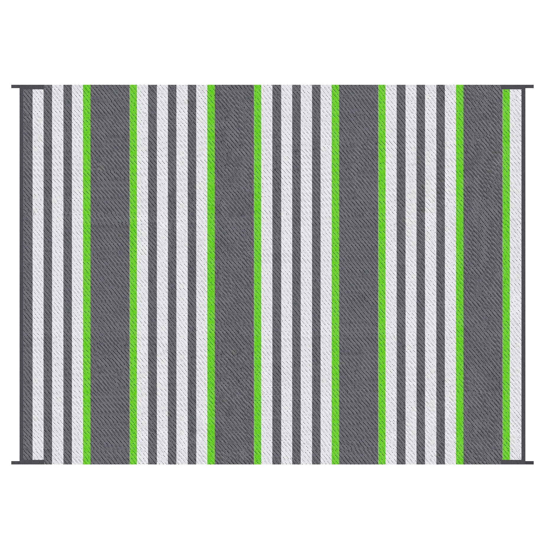 Outsunny Reversible Outdoor Rug Carpet, 9' x 12' Waterproof Plastic Straw Rug, Portable RV Camping Rugs with Carry Bag, Large Floor Mat for Backyard, Deck, Picnic, Beach, Green & Gray Striped--1