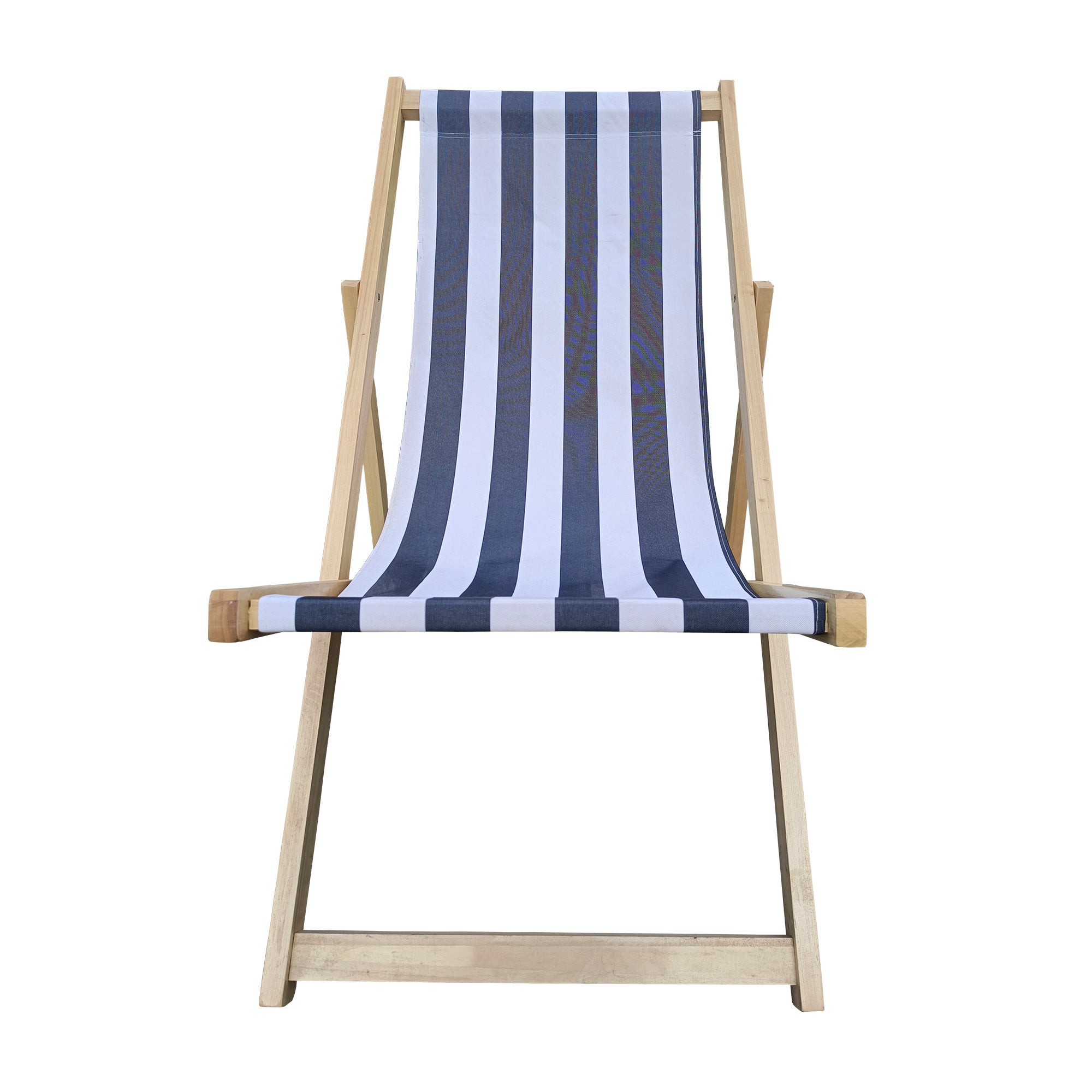 Populus wood sling chair blue Stripe Broad Dark blue Strip--1