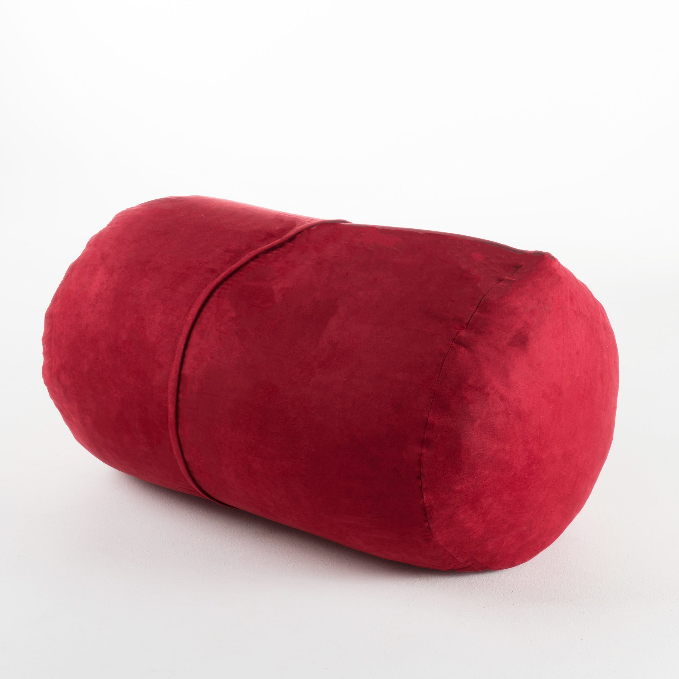 Michael 4 Foot Cylindrical Suede Bean Bag, Red--1