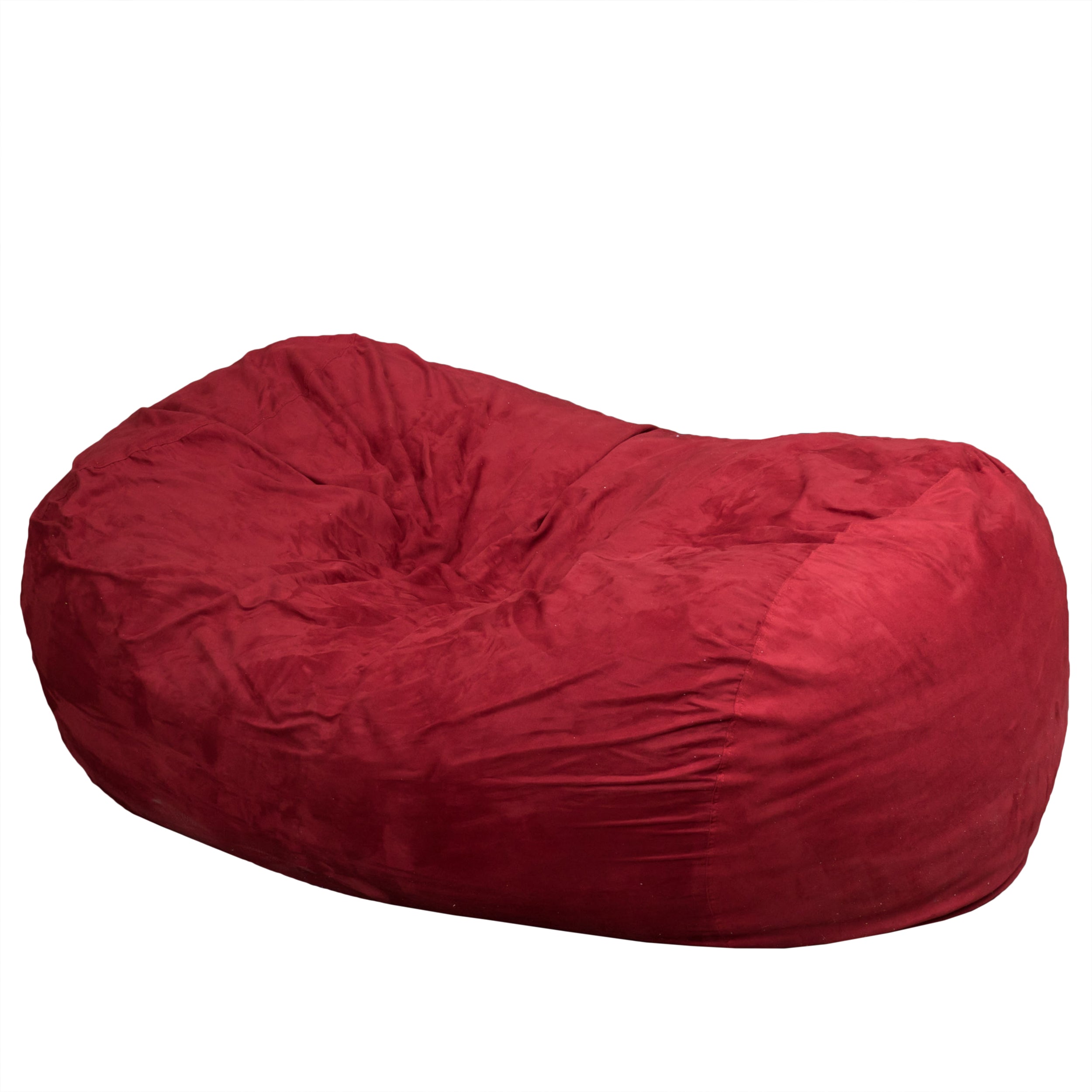 Firefly 6.5 Foot Suede Cylindrical Bean Bag, Red--1