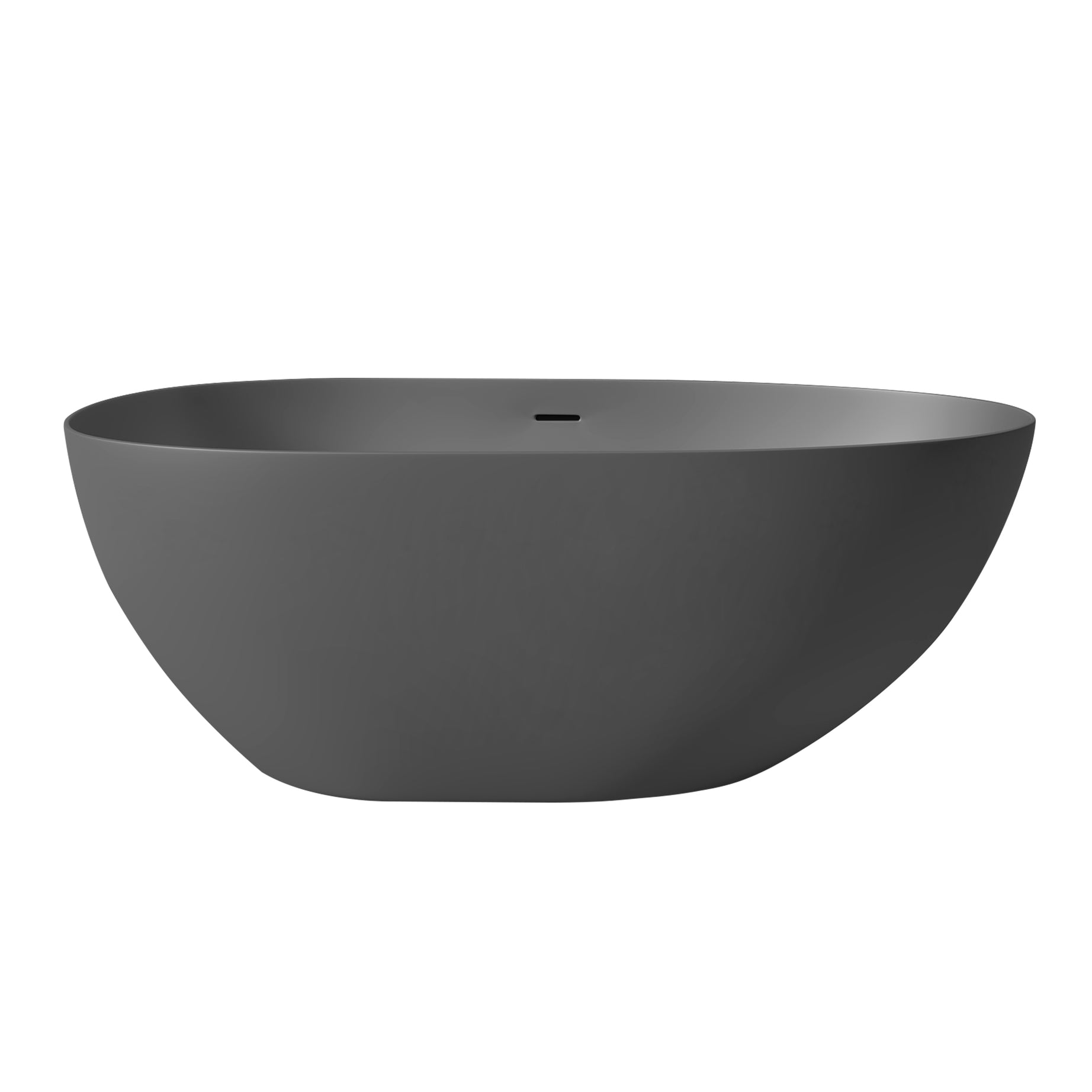 1500mm small size solid surface stone Bathroom freestand bathtub  Dark Grey--1