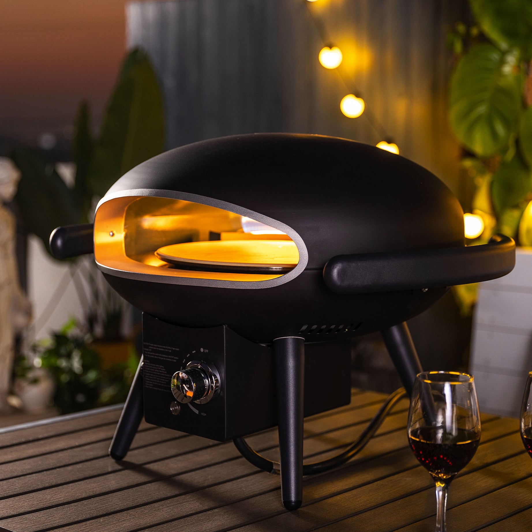 Gas Pizza Oven, Propane Outdoor Pizza Oven, Portable Pizza Oven For 12 Inch Pizzas, With Gas Hose & Regulator--1