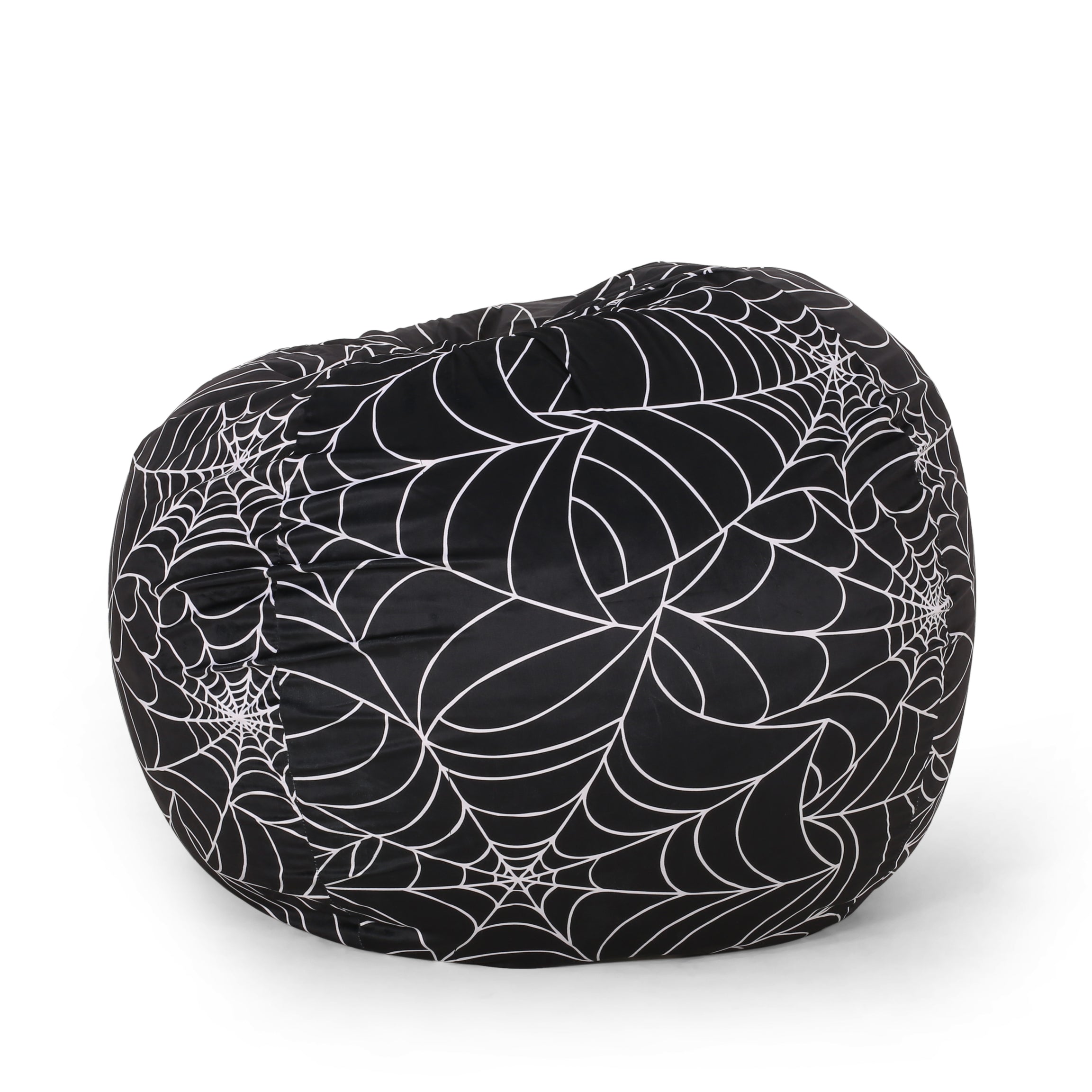 Spiderweb 3 Foot Holloween Bean Bag, Black and White--1