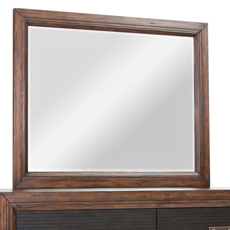 Bridgevine Home Branson Mirror, No Assembly Required, Rustic Buckeye Finish--1