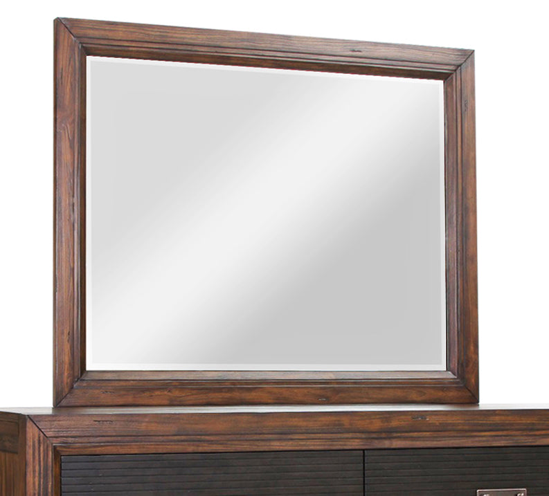 Bridgevine Home Branson Mirror, No Assembly Required, Rustic Buckeye Finish--1