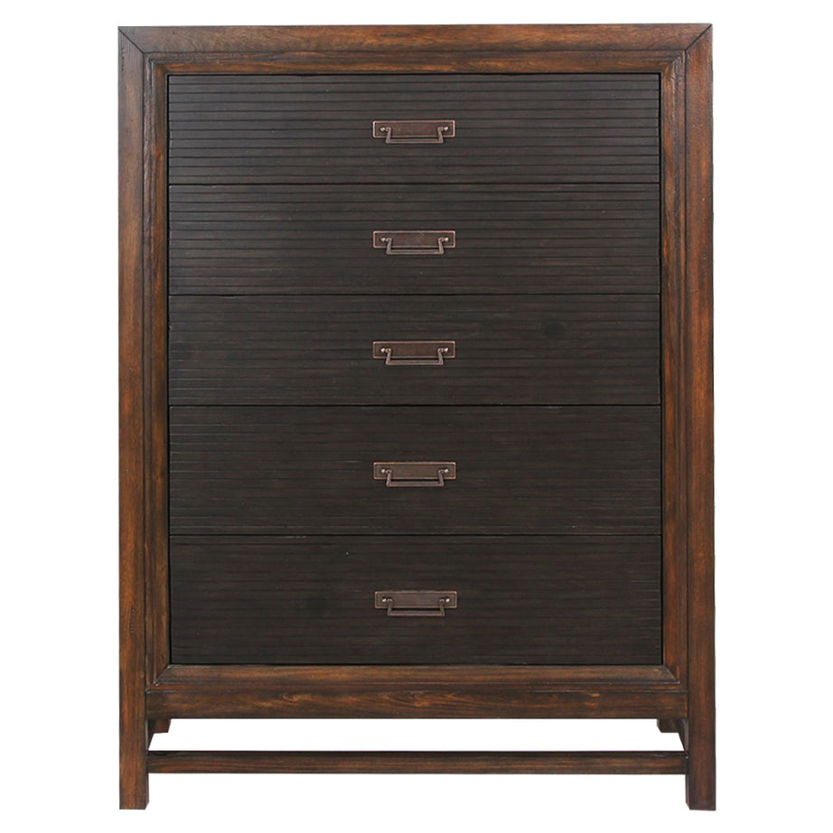 Bridgevine Home Branson 5-drawer Chest, No Assembly Required, Two-Tone Finish--1