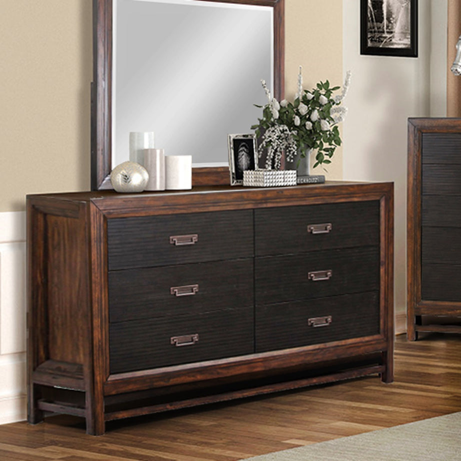 Bridgevine Home Branson 6-drawer Dresser, No Assembly Required, Two-Tone Finish--1