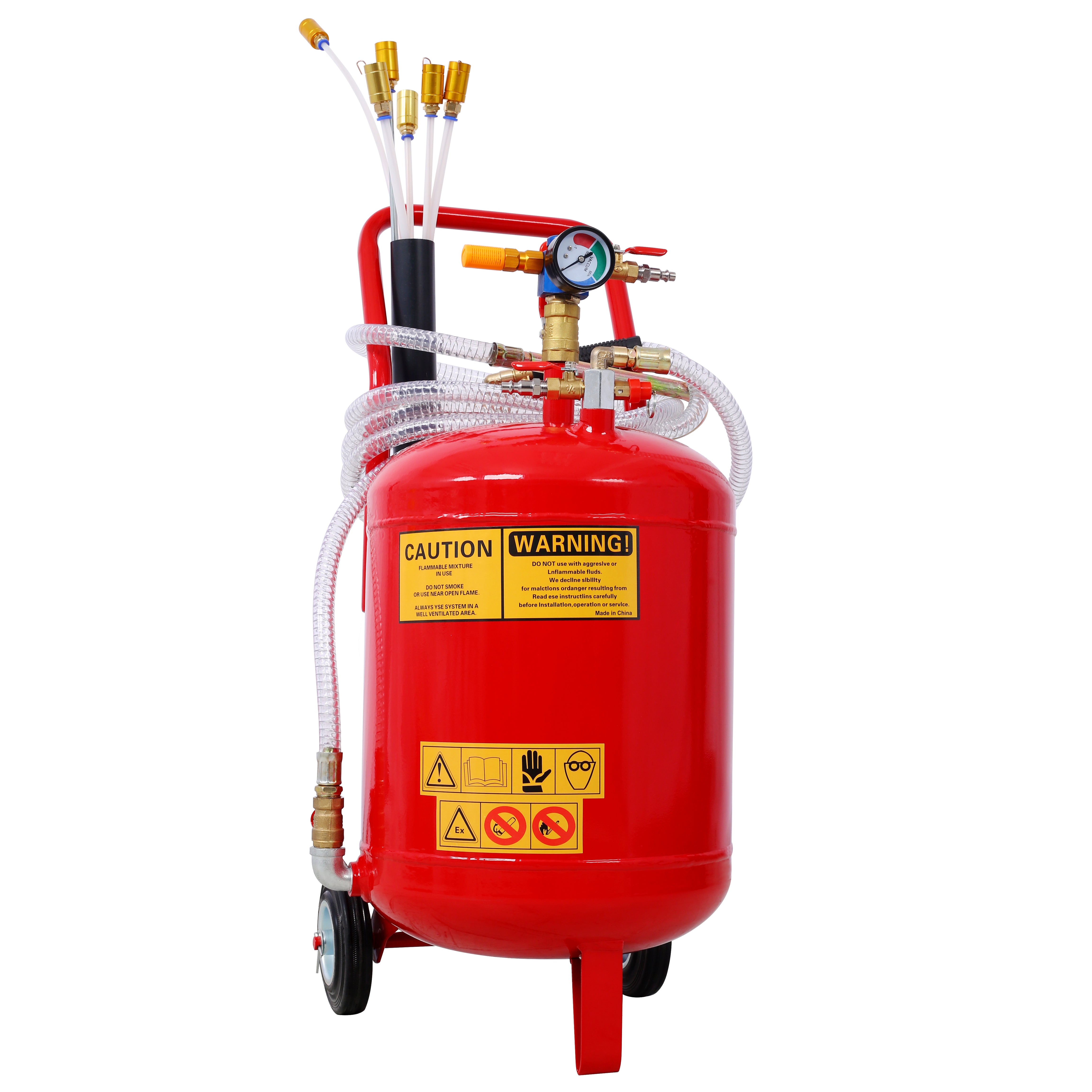 Oil Extractor, Portable Air Pneumatic Waste Oil Garage Extractor Drain Draine Tank Professional Fluid Evacuator, Portable, Integrated Level Gauge, Use with Oil, Transmission Fluid and Anti-F--1